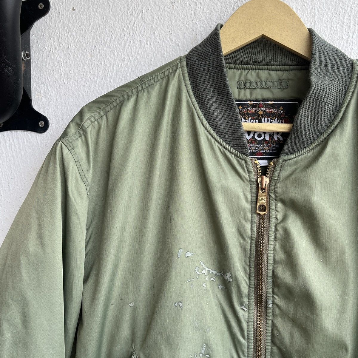 Toyo Enterprises VINTAGE DISTRESSED BOMBER WAKU WAKU WORK TOYO ENTERPRISE Size US L / EU 52-54 / 3 - 5 Thumbnail