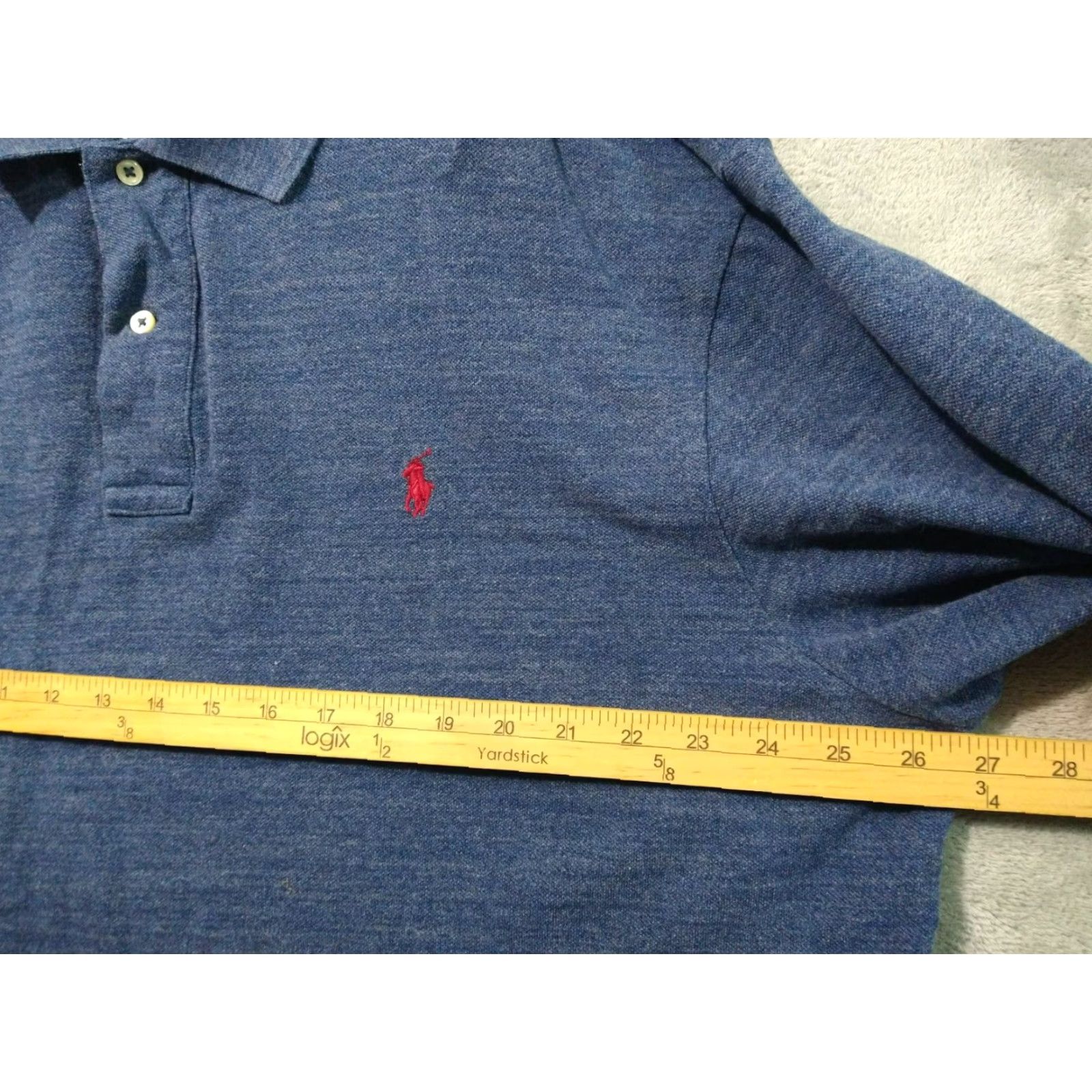 Polo Ralph Lauren Polo Ralph Lauren Shirt Mens 2XB Big Tall Blue Long Sleeve Polo Logo Cotton Shirt Big & Tall Mens Blue 2XBBasic? Size US XXL / EU 58 / 5 - 4 Thumbnail
