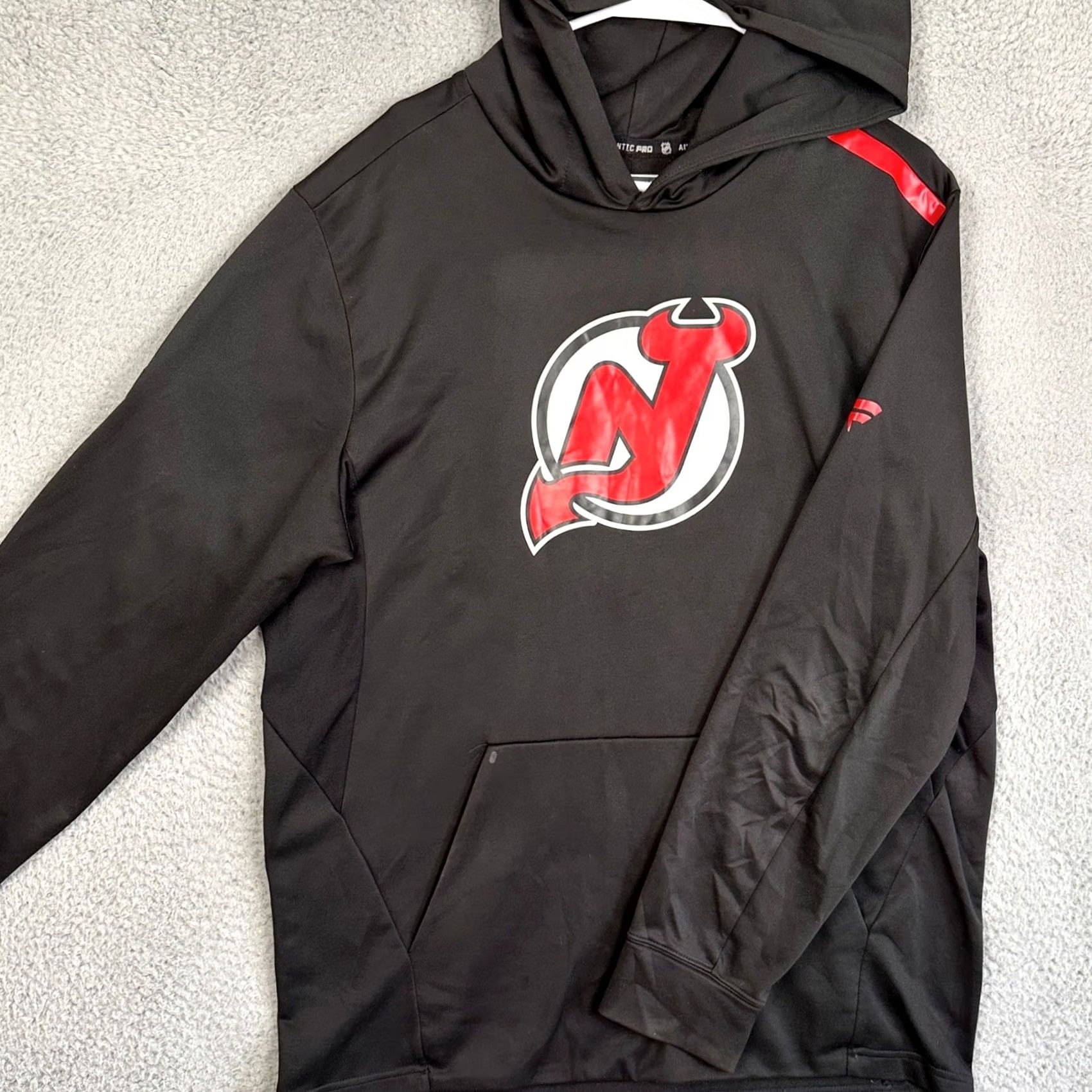 Vintage New Jersey Devils Fanatics Hoodie Mens L Black NHL Authentic Pro Sweatshirt Size US L / EU 52-54 / 3 - 2 Thumbnail