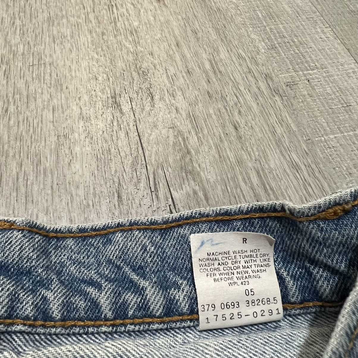 Levi's × Vintage VTG Levis 17525 Patchwork Denim Ripped USA Blue Jeans Size 25" / US 0 / IT 36 - 6 Thumbnail