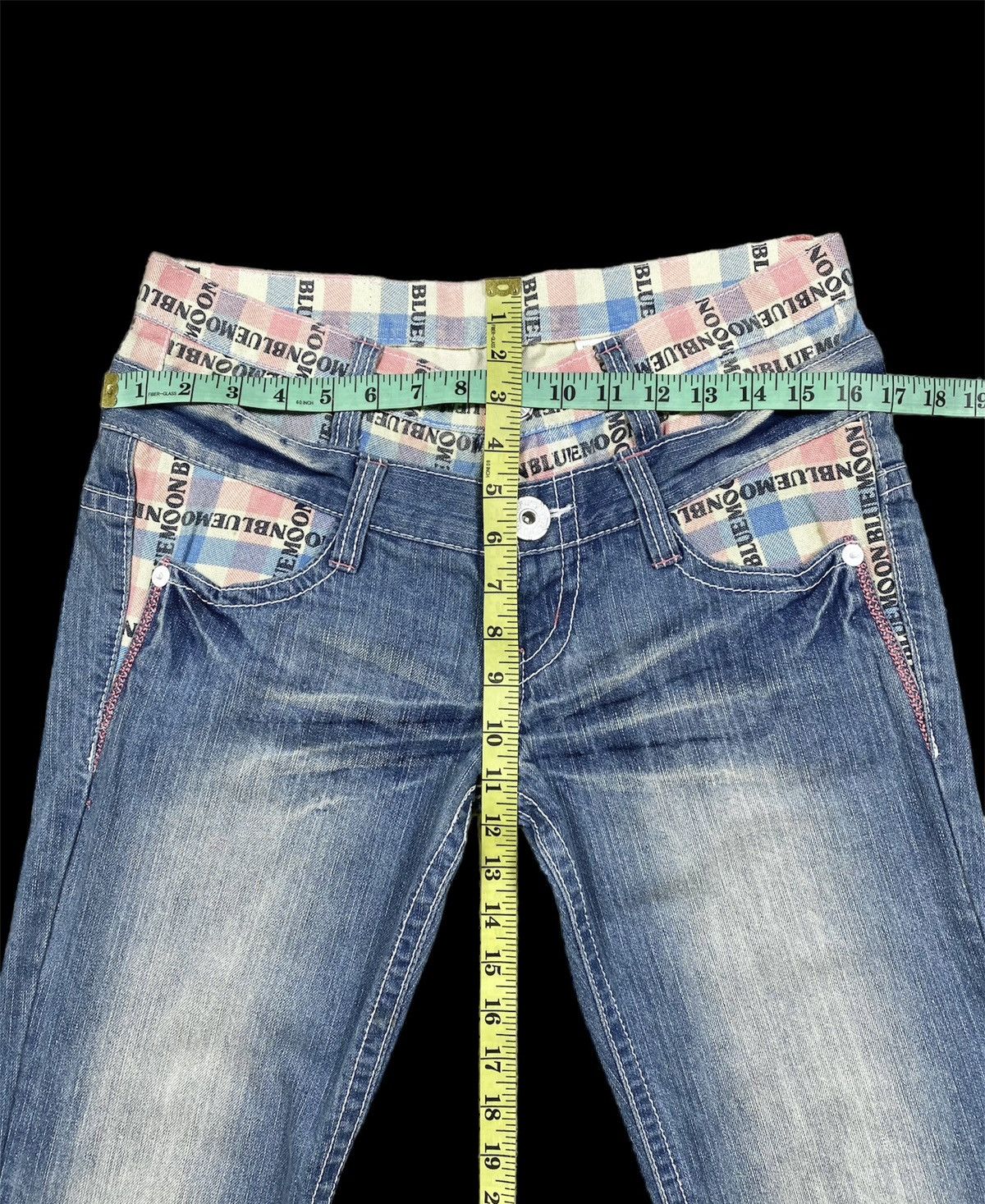 Hysteric Glamour × PPFM Double Waist Light Blue Denim By Blue Moon Blue Size US 31 - 3 Thumbnail