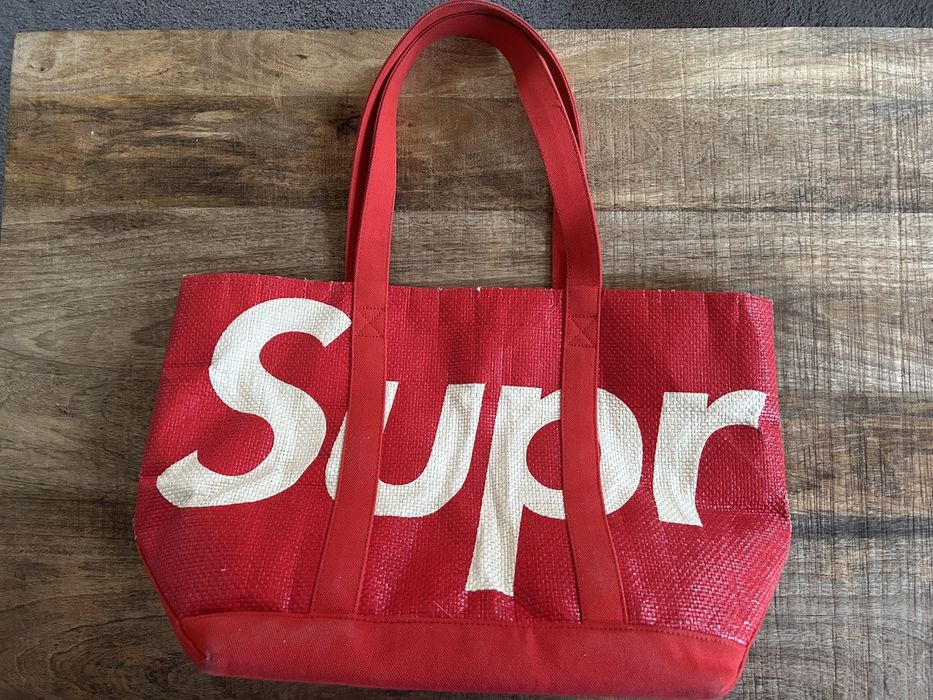 Supreme Supreme raffia tote red Preme SS20 accessory bag | Grailed