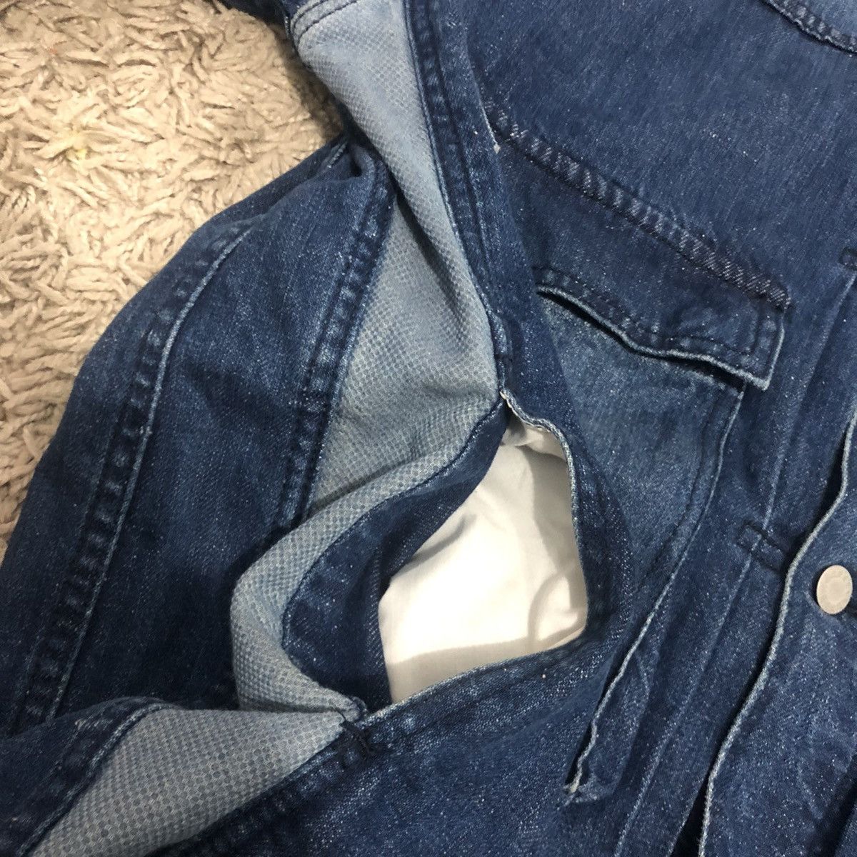 Japanese Brand Focus blue denim jacket military pocket Size US XS / EU 42 / 0 - 6 Thumbnail