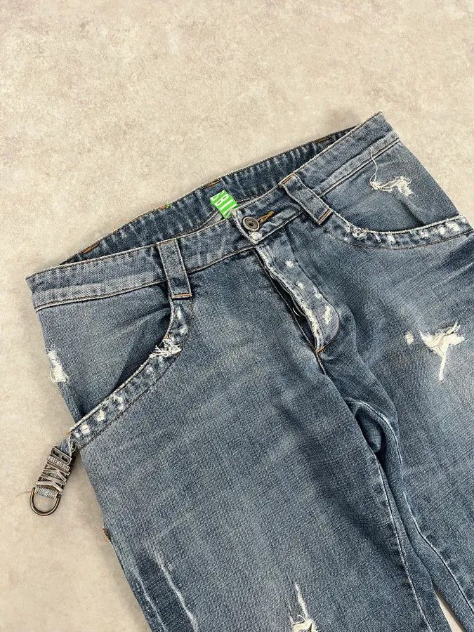 Dirk Bikkembergs 2010s Bikkembergs Blue Avant-Garde Denim Jeans Size US 32 / EU 48 - 7 Thumbnail
