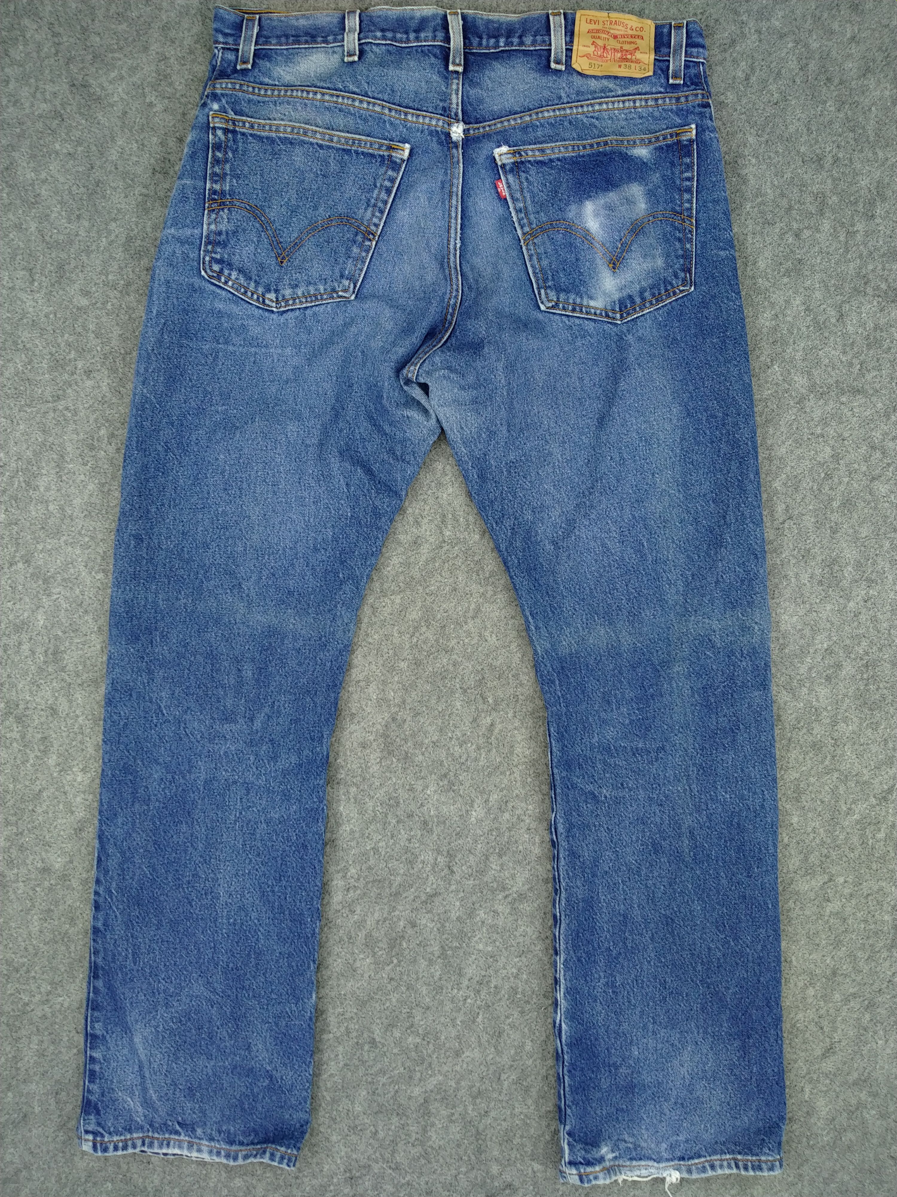 Japanese Brand Boot Cut Vintage Levi's 517 Flare 37x34.5 Denim -JN1035 Size US 37 - 2 Thumbnail
