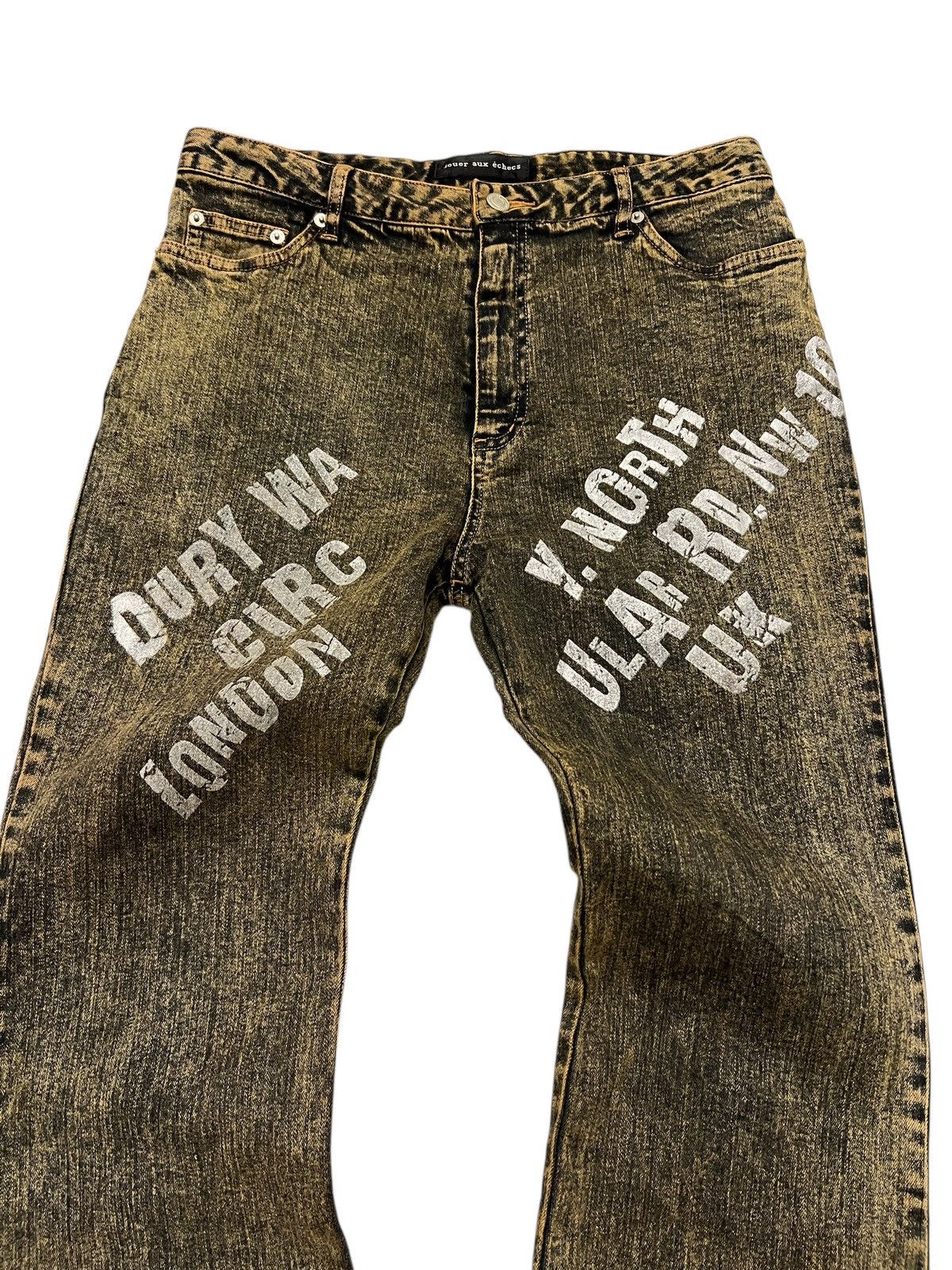 If Six Was Nine × Japanese Brand × Le Grande Bleu (L.G.B.) Jeour aux echecs mudwash japanese flared jeans Size US 30 / EU 46 - 3 Thumbnail