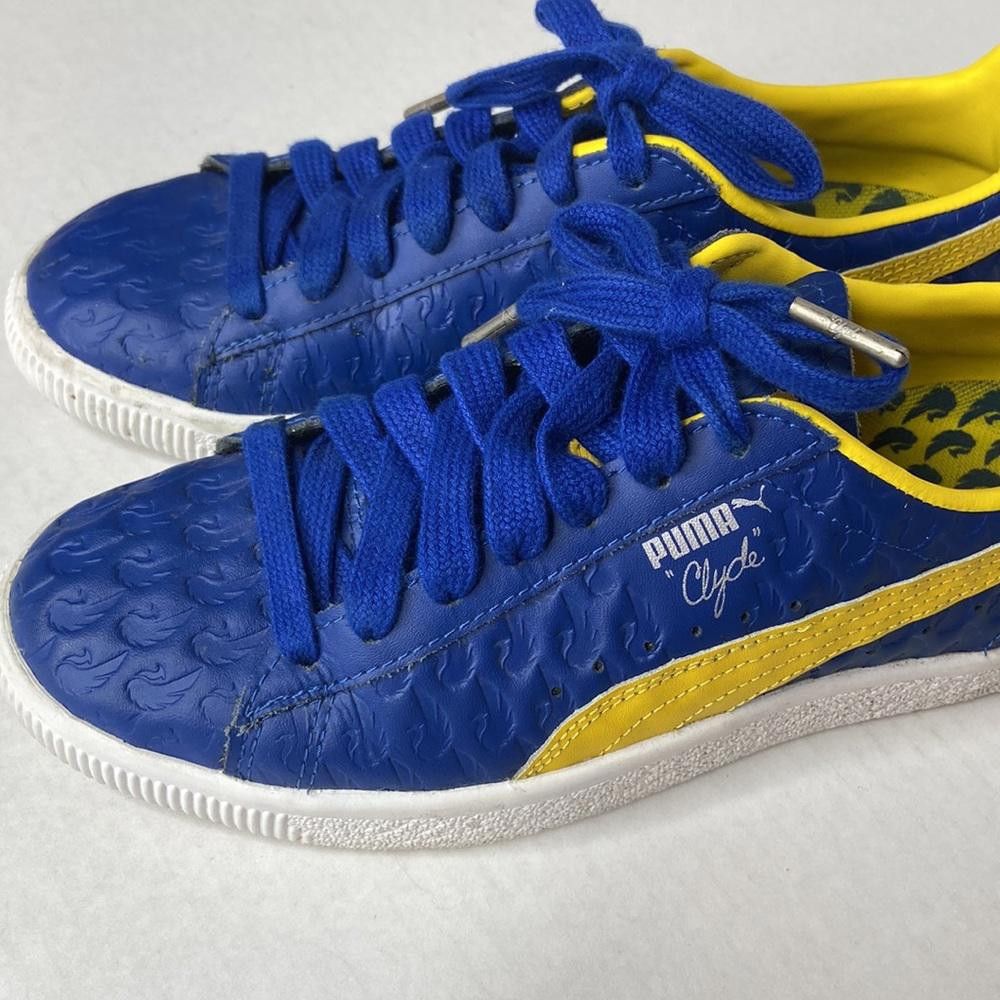 Puma Puma Clyde in Blue and Dandelion Yellow, 5.5 Size US 5.5 / EU 38 - 5 Thumbnail
