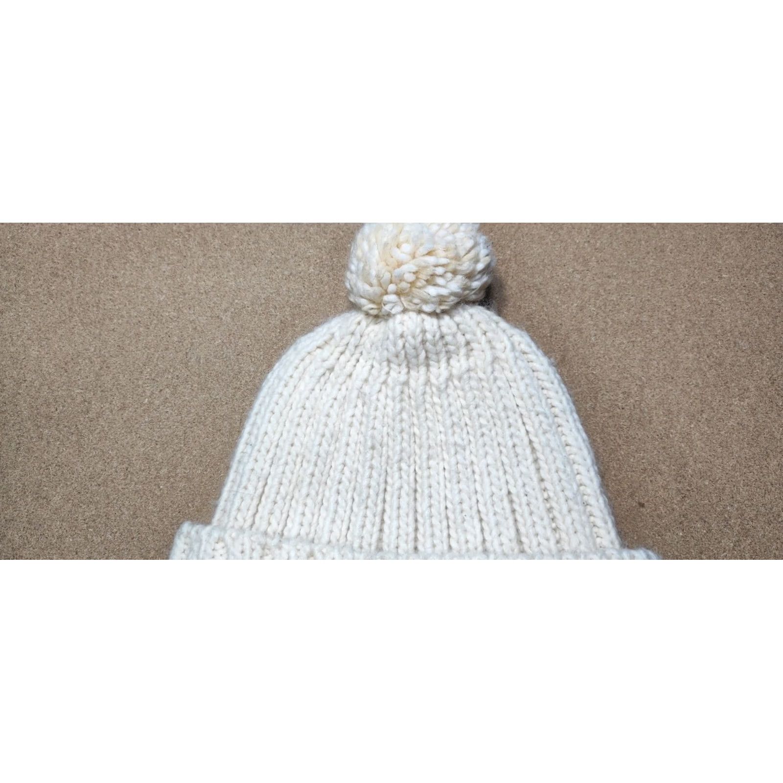Napapijri Napapijri Beanie One Size White Wool Blend Knitted Pom Pom Norway Size ONE SIZE - 7 Thumbnail