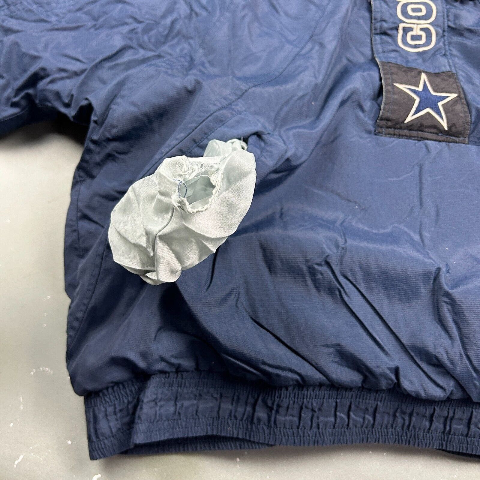 Starter VINTAGE 90s Dallas Cowboys Starter Anorak 1/4 Zip Jacket M Size M / US 6-8 / IT 42-44 - 7 Thumbnail