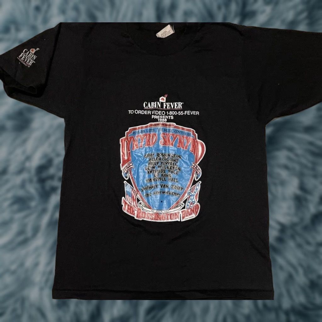 Vintage VINTAGE Lynyrd Skynyrd Cabin Fever Shirt S Concert Tour Rock Band ZZ Top Outlaws Shirt Size US S / EU 44-46 / 1 - 1 Thumbnail