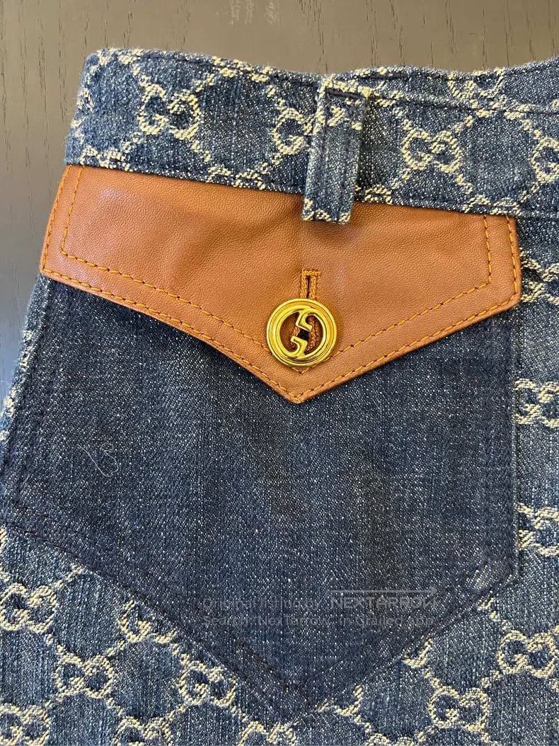 Gucci Gucci Blue printed denim shorts Size 27" / US 4 / IT 40 - 7 Thumbnail