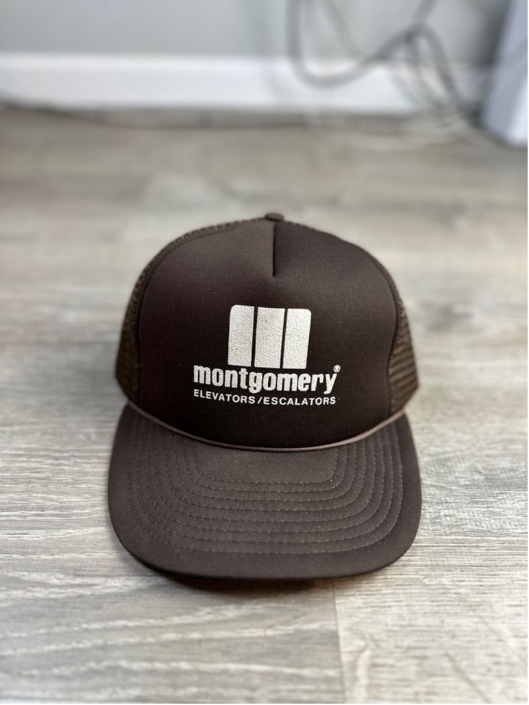Other Vintage Montgomery Trucker Hat Cap Brown One Size Size ONE SIZE - 3 Thumbnail