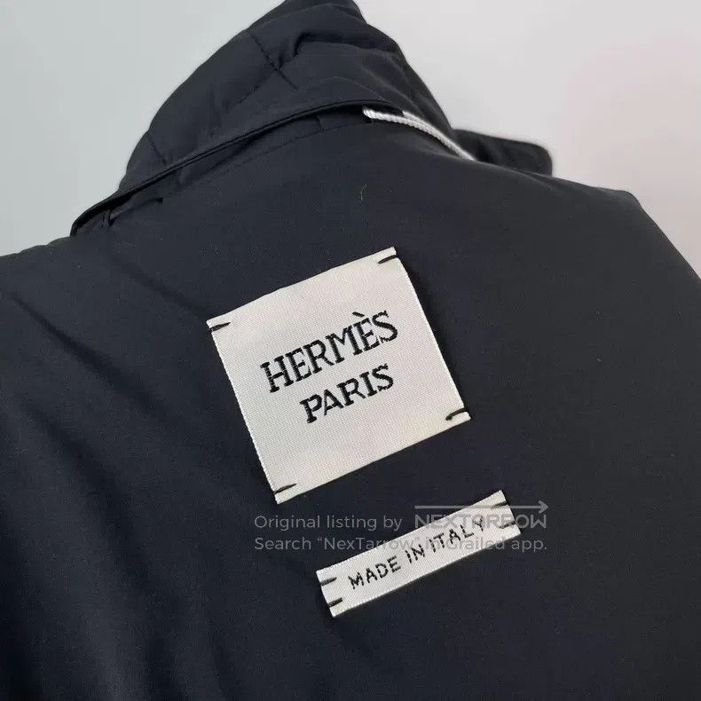 Hermes Hermes 25FW Autumn-Winter Black Stitched Coat Size XXS / US 00 / IT 34 - 6 Thumbnail