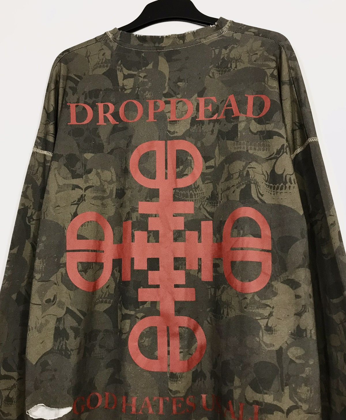 Drop Dead NWT Drop Dead Full Skull Print Distressed Long Sleeve AW23 Size US M / EU 48-50 / 2 - 5 Thumbnail