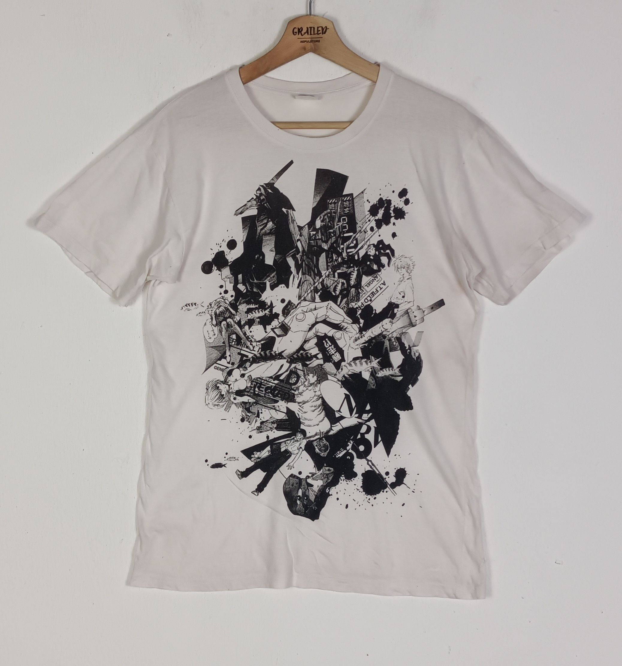 Anime Neon Genesis Evangenion Anime Short Sleeve Size US S / EU 44-46 / 1 - 1 Thumbnail