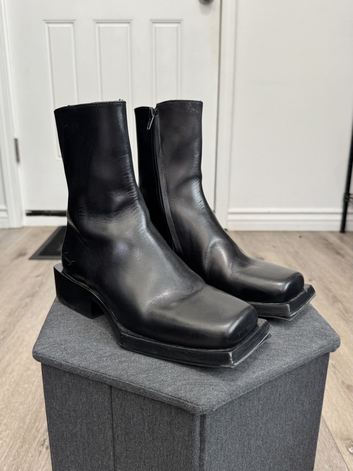 Sunni Sunni Reese BlockHeel Shoes Boots in Black, Men's (Size 6)
