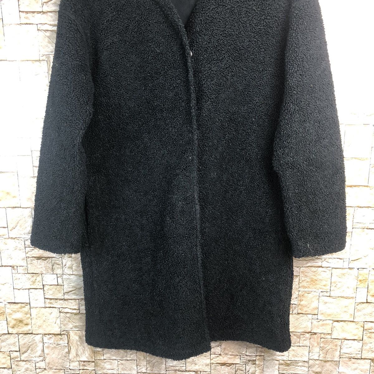 Homespun Knitwear Uniqlo Black Cardigan fleece Knitwear #A208 Size M / US 6-8 / IT 42-44 - 3 Thumbnail