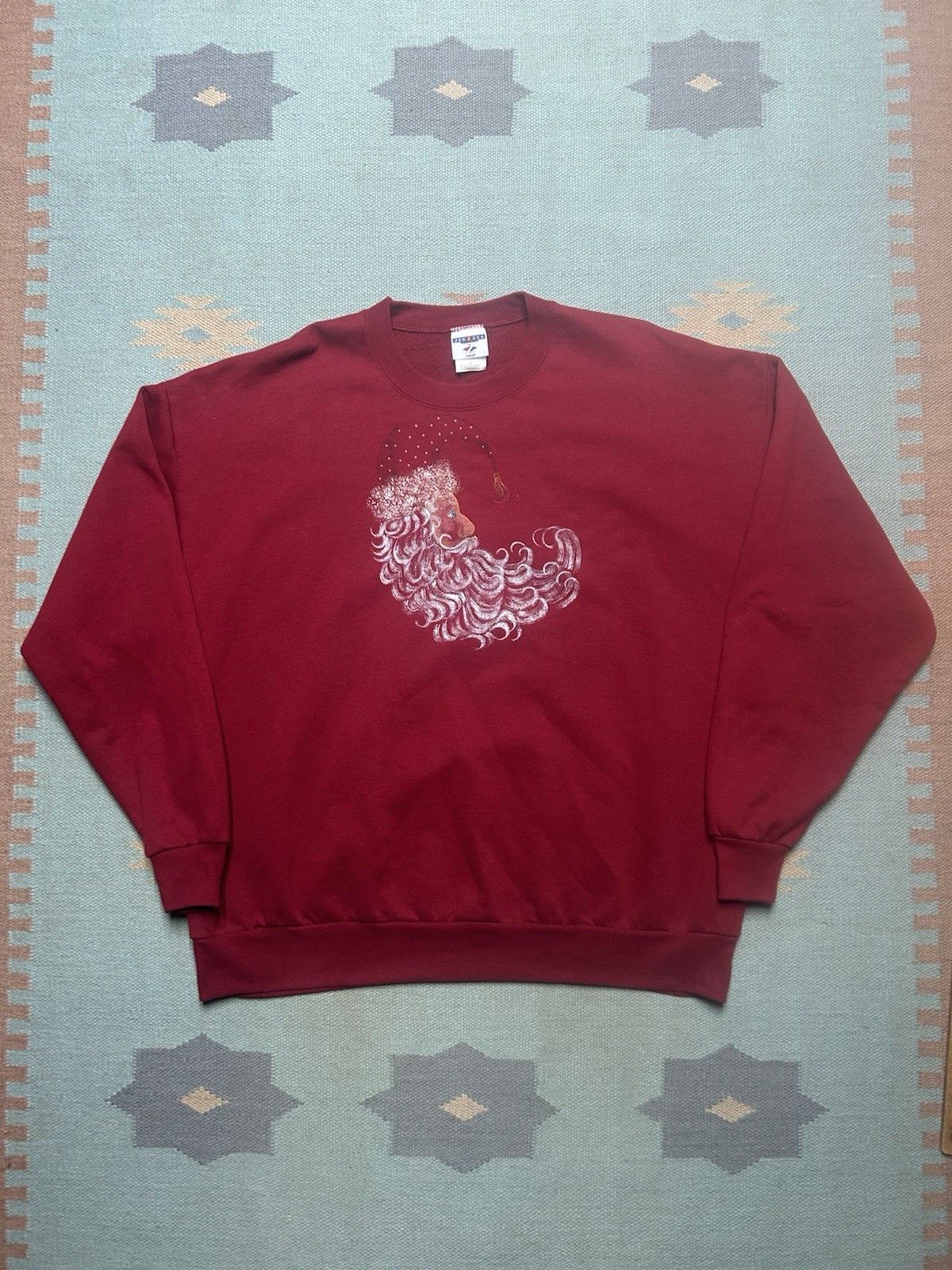 Vintage sweatshirt Santa Claus hand painted Christmas holiday XXL Size US XXL / EU 58 / 5 - 1 Thumbnail
