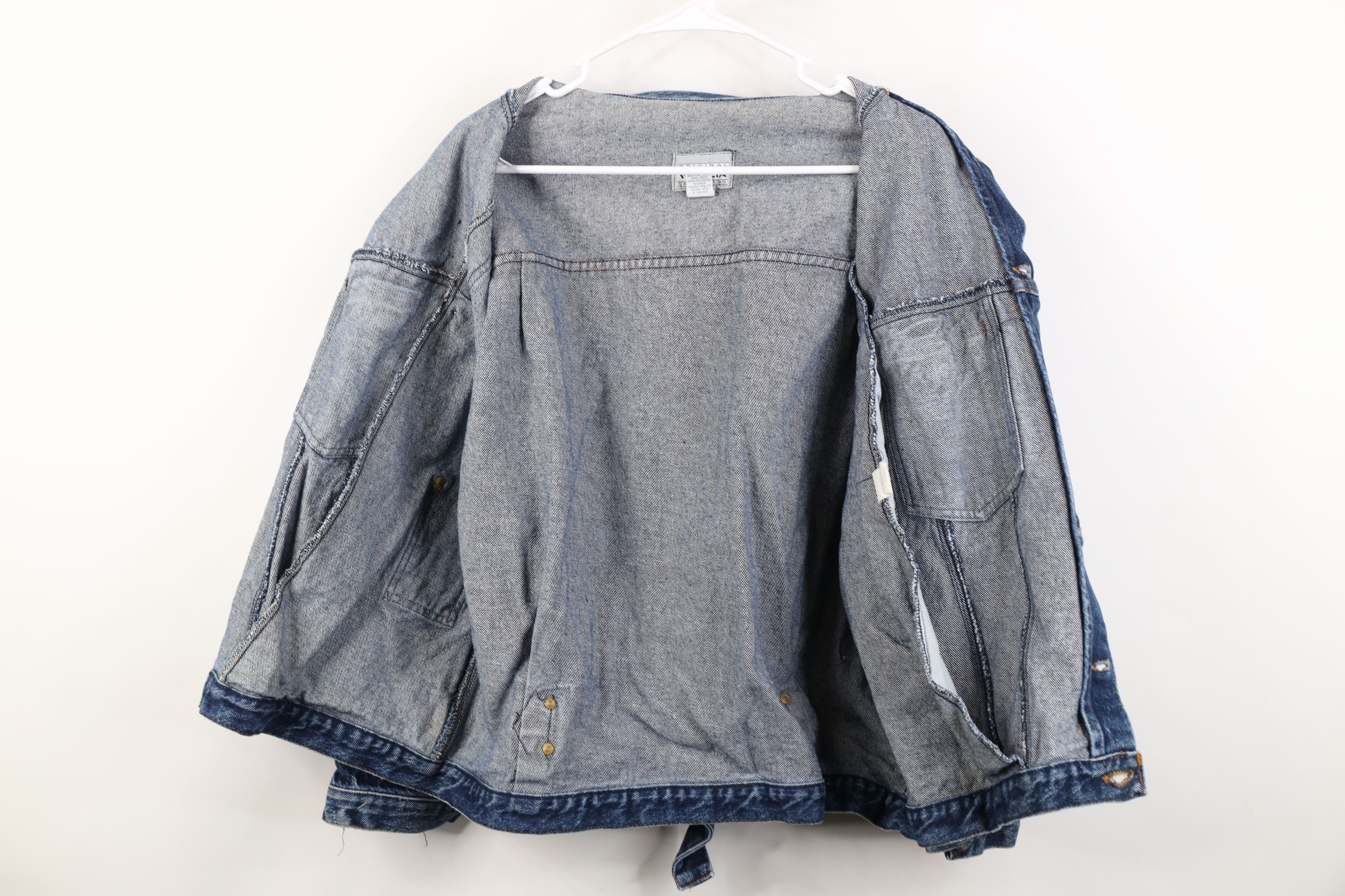Vintage Vintage 90s Streetwear Denim Jean Trucker Jacket Blue Cotton Size XL / US 12-14 / IT 48-50 - 8 Thumbnail