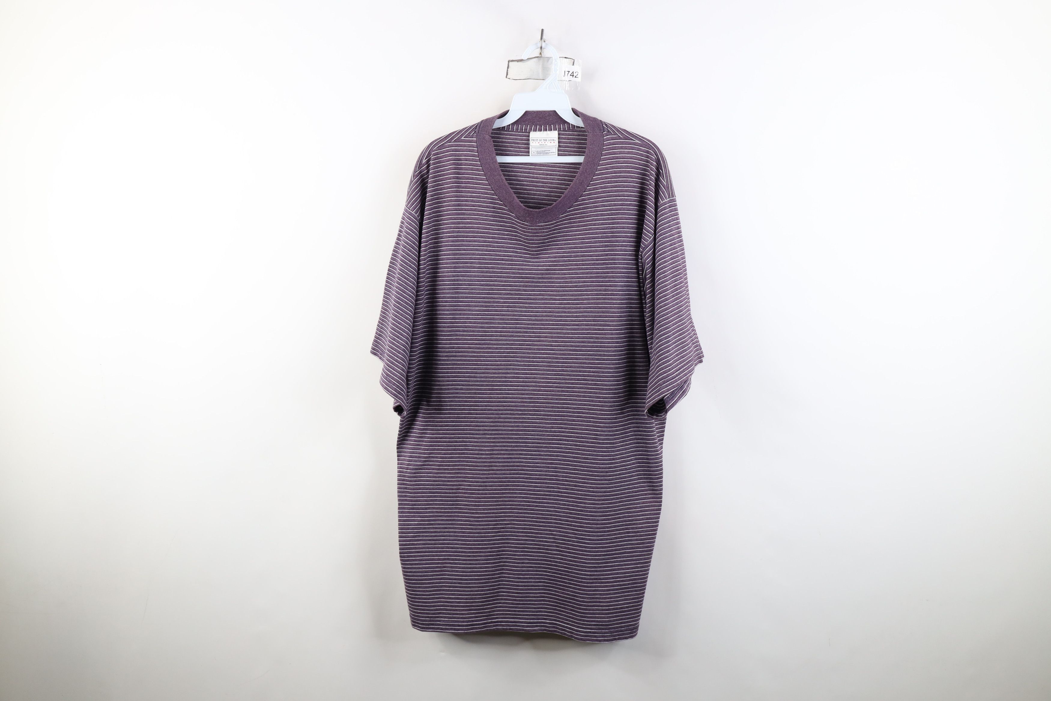 Vintage Vintage 90s Streetwear Block Short Sleeve T-Shirt Purple Size US XL / EU 56 / 4 - 1 Thumbnail