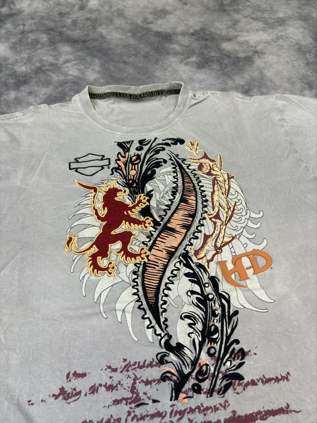 Band Tees × Harley Davidson × Vintage Vintage Very Rare Harley Davidson Affliction vibe t shirt Size US L / EU 52-54 / 3 - 3 Thumbnail