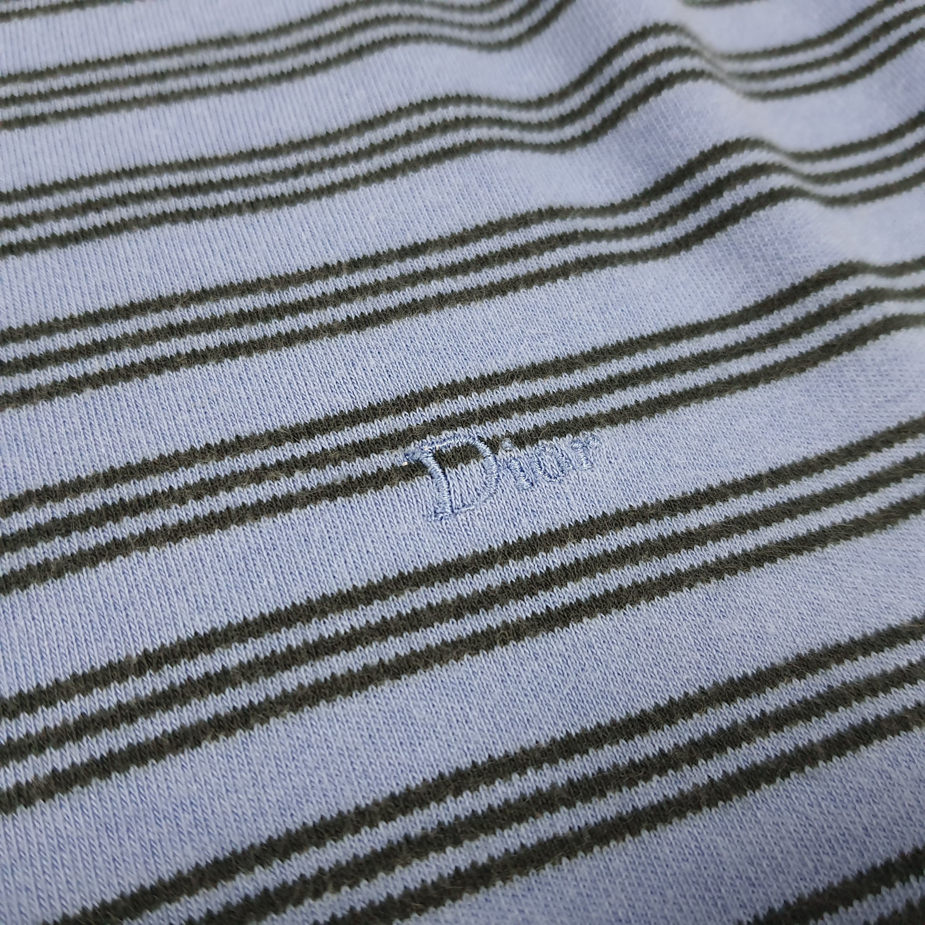 Christian Dior Monsieur × Vintage Vintage Christian Dior Striped Button Sweatshirt Size US M / EU 48-50 / 2 - 5 Thumbnail