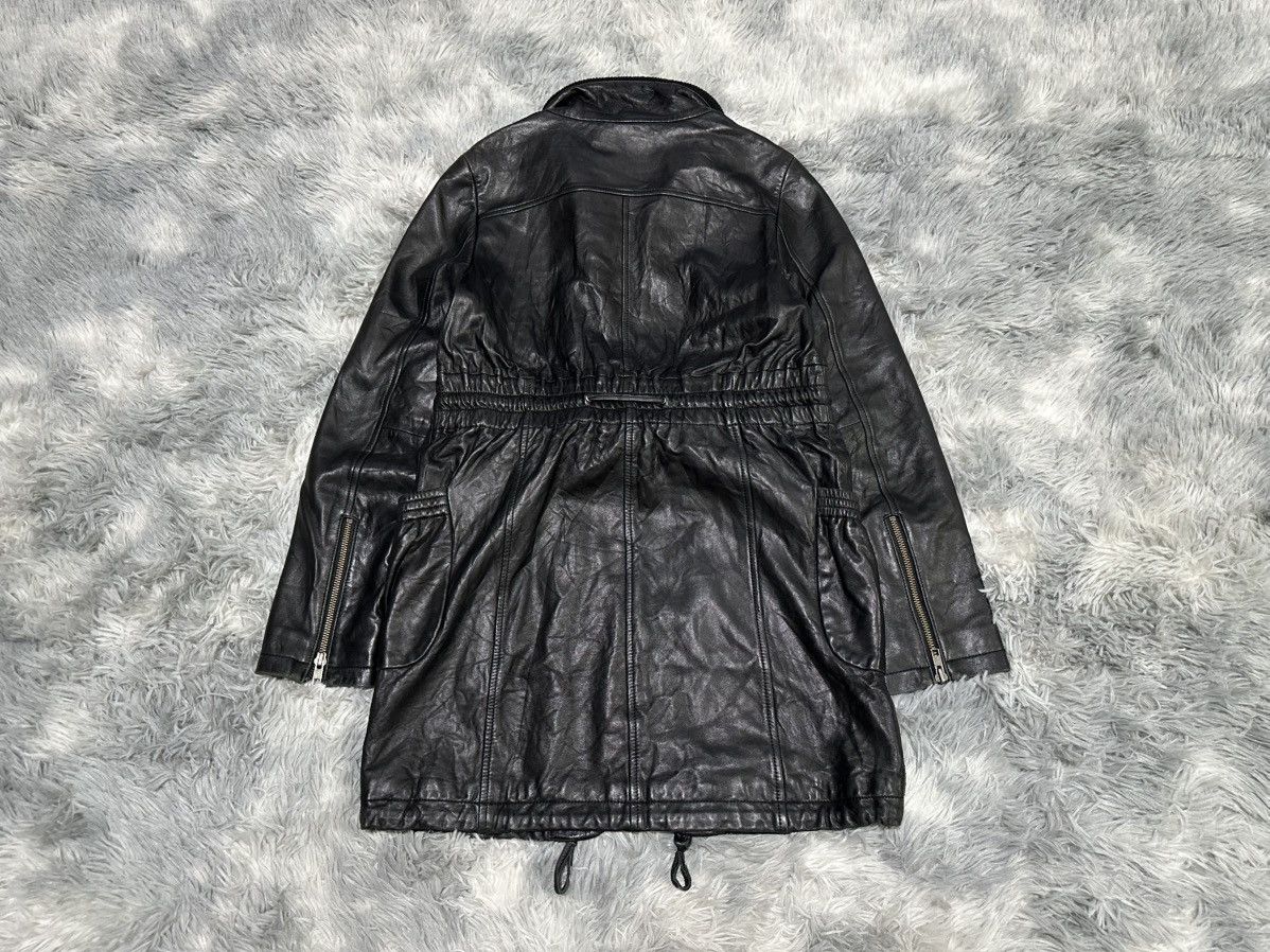 KMRii 🔥Sick Y2K Rose Bud Lamb Leather Coat Drawstring Jacket Goth Size US M / EU 48-50 / 2 - 17 Thumbnail