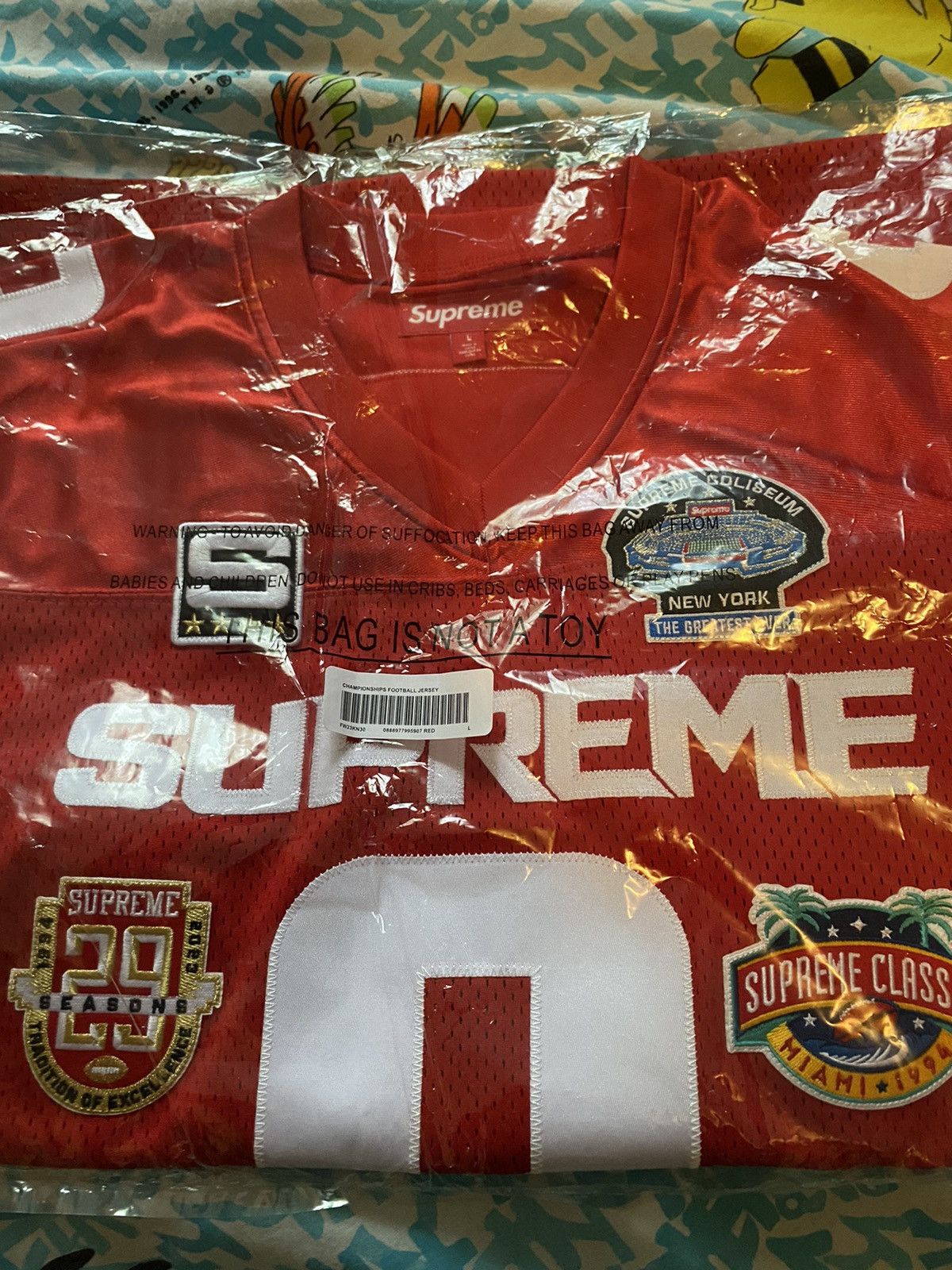 Supreme Supreme Championships Football Jersey (FW23) Red Large Size US L / EU 52-54 / 3 - 11 Thumbnail