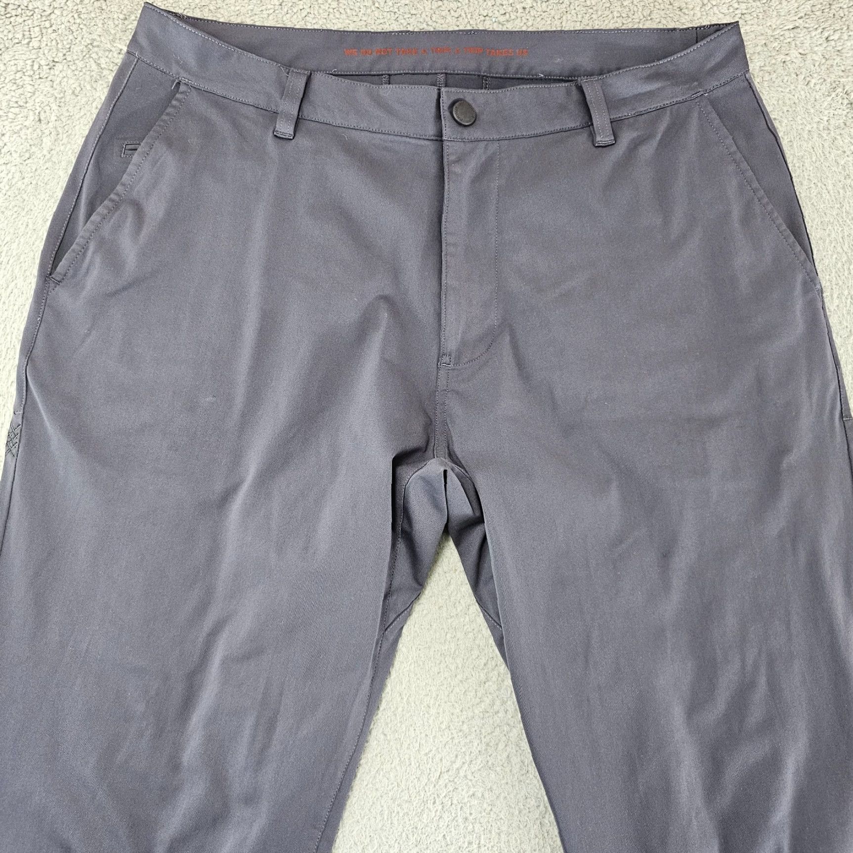 Rhone Rhone Mens Pants 36x29 Classic Fit Straight Leg Grey Stretch Chino Size US 36 / EU 52 - 2 Thumbnail