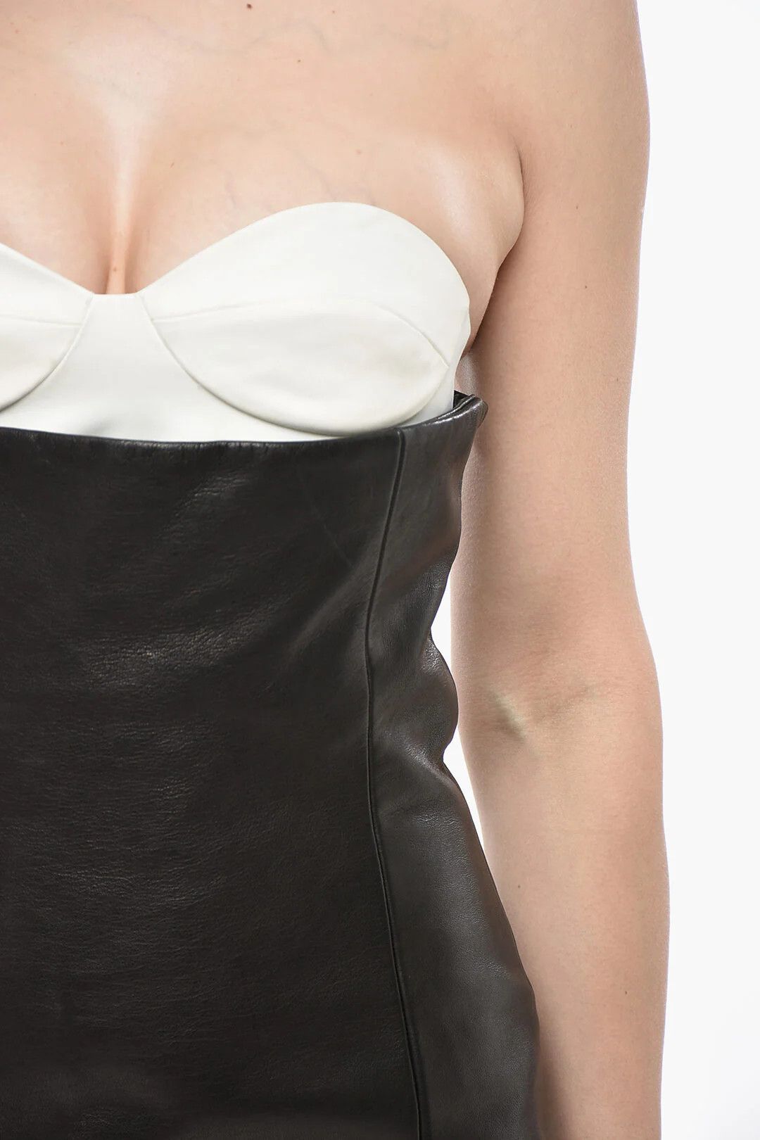 KHAITE og1mm0426 Leather Sheath Dress in Black Size S / US 4 / IT 40 - 3 Thumbnail