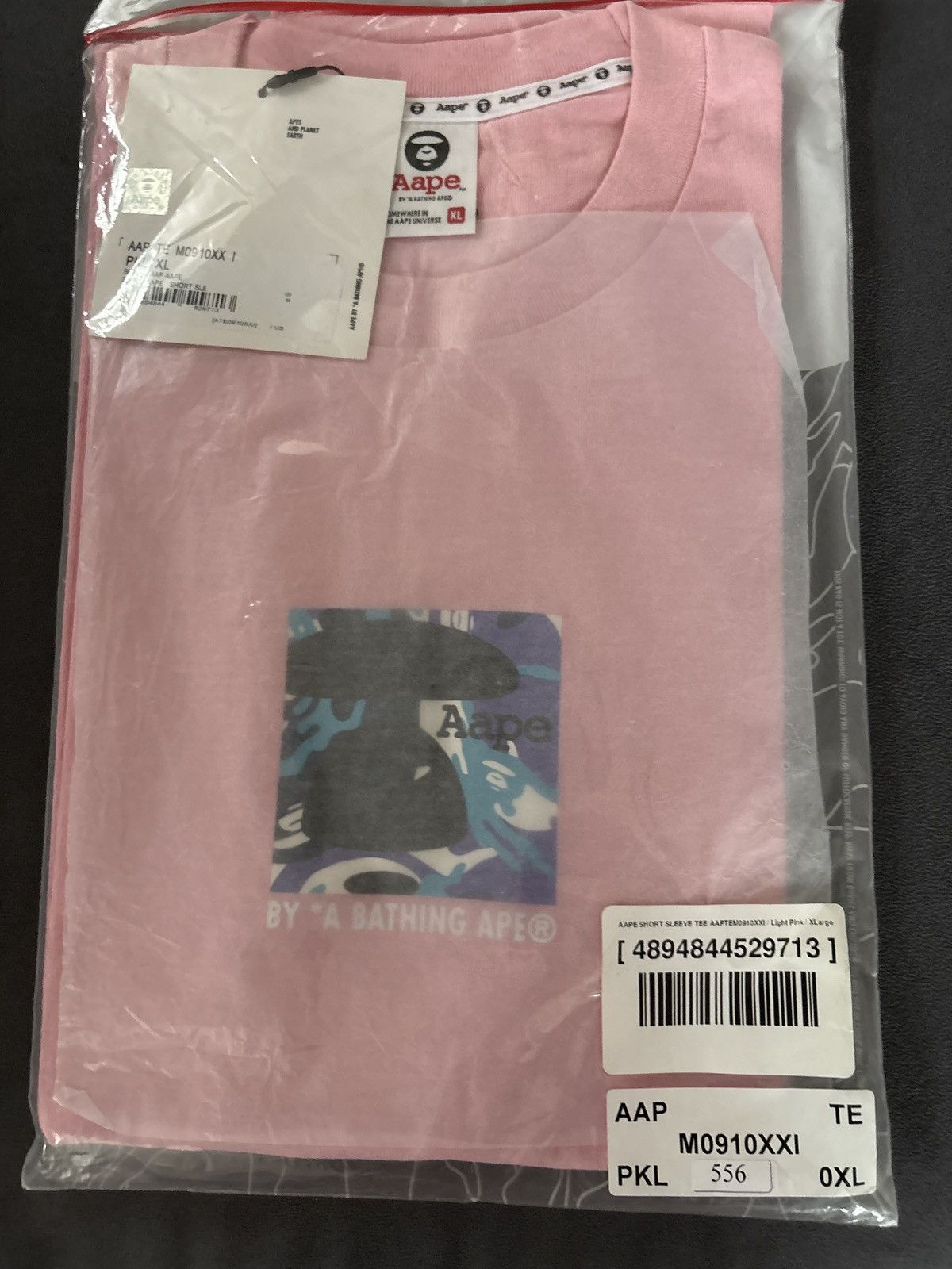 Aape × Bape Aape t-shirt pink purple and blue ape face Size US XL / EU 56 / 4 - 10 Thumbnail