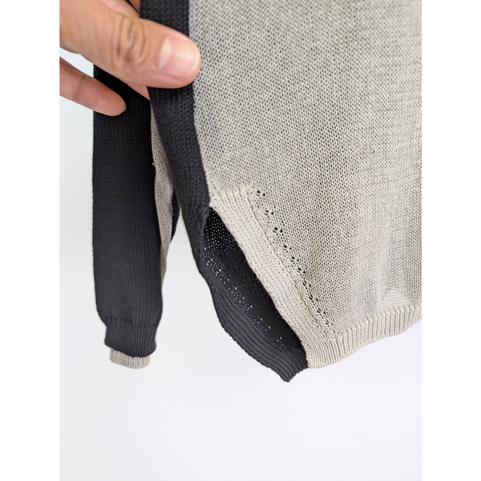 Rick Owens o1rshd1 Combo Crewneck Sweatshirt in Black/Pearl Size US XL / EU 56 / 4 - 6 Thumbnail