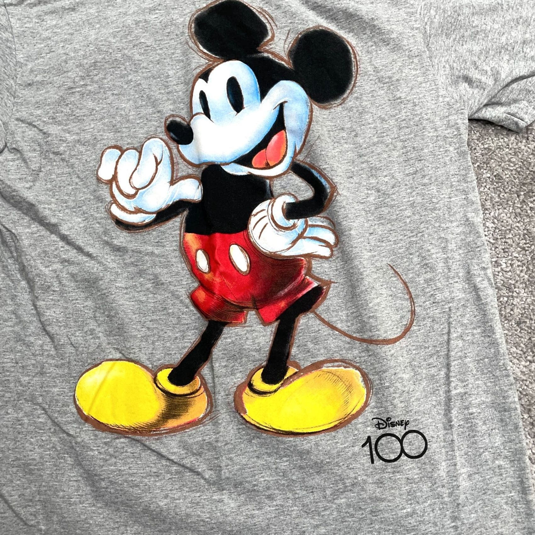 Disney Disney Mickey Mouse Graphic T-Shirt Women M Gray Crew Neck Short Sleeve Tee Size M / US 6-8 / IT 42-44 - 3 Thumbnail
