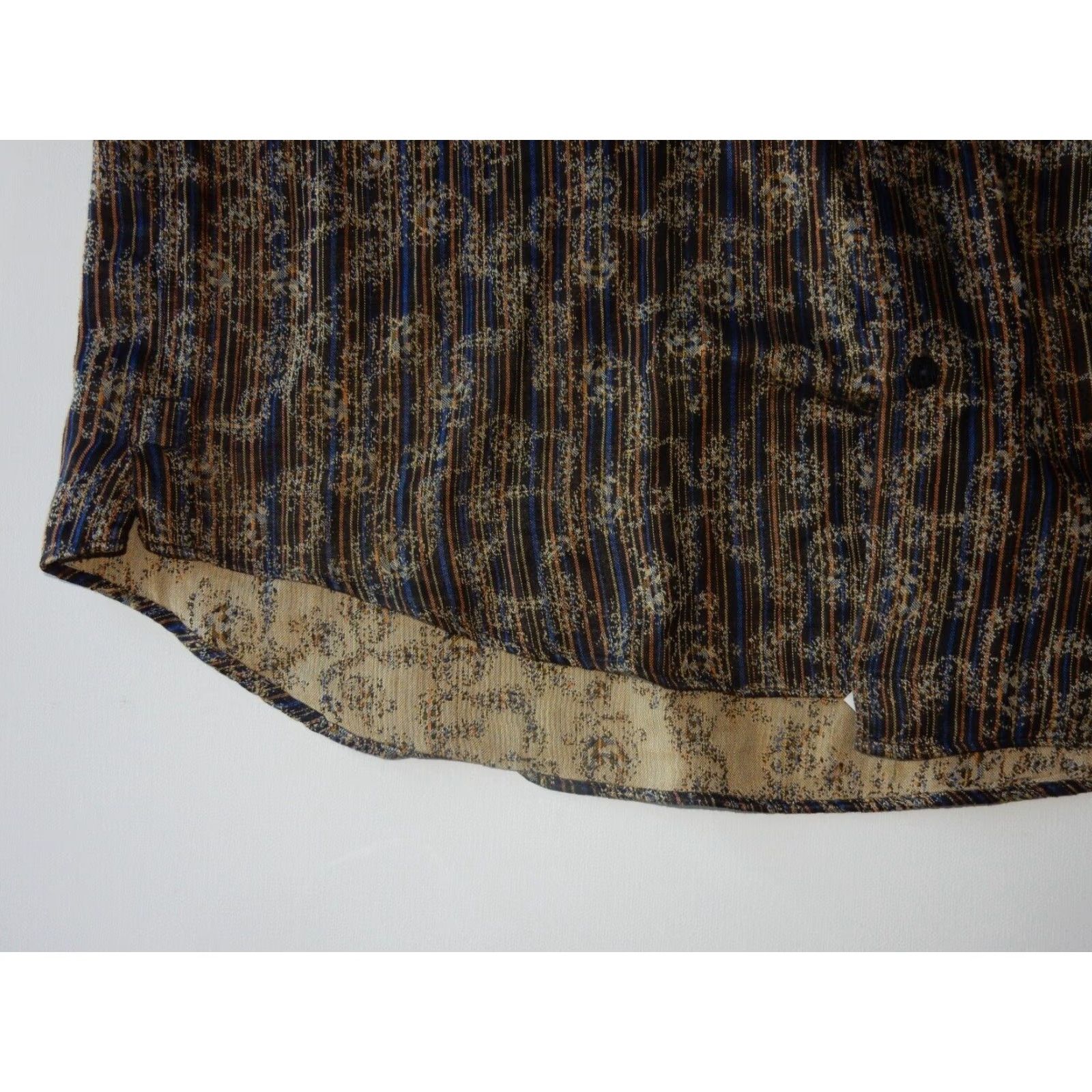 Vintage VINTAGE Jhane Barnes Men's Shirt Long Sleeve Button-Up Size L Beige Paisley Cotton Size US L / EU 52-54 / 3 - 2 Thumbnail