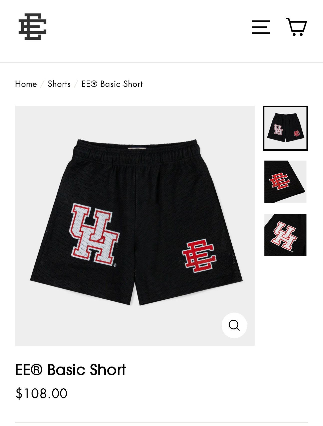 Eric Emanuel × NCAA Eric Emanuel Houston Basic Shorts Large Size US 34 / EU 50 - 8 Thumbnail