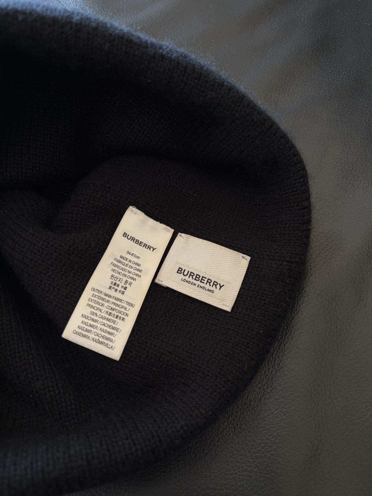Burberry Burberry Ghost Crest Cashmere Beanie Size ONE SIZE - 3 Thumbnail