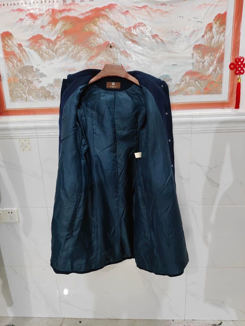 Givenchy Givenchy Vintage Long Navy Blue Alpaca Coat -2507 Size US M / EU 48-50 / 2 - 4 Thumbnail