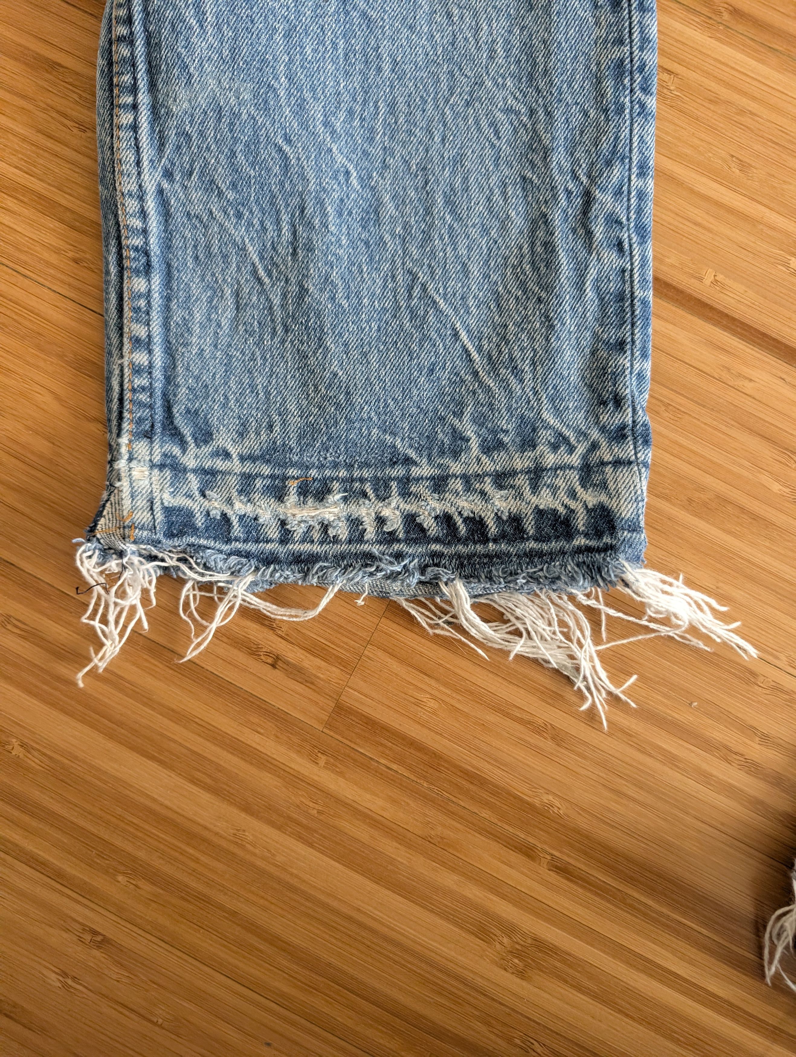 Levi's Helmut Lang Style Panted Denim, CRAZY DISTRESSING Size US 29 - 8 Thumbnail