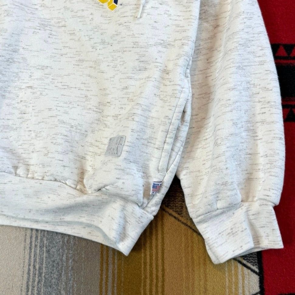 Vintage VINTAGE 90s University Of Michigan Wolverines Hoodie Sweatshirt Women L Gray Pullover Size L / US 10 / IT 46 - 3 Thumbnail
