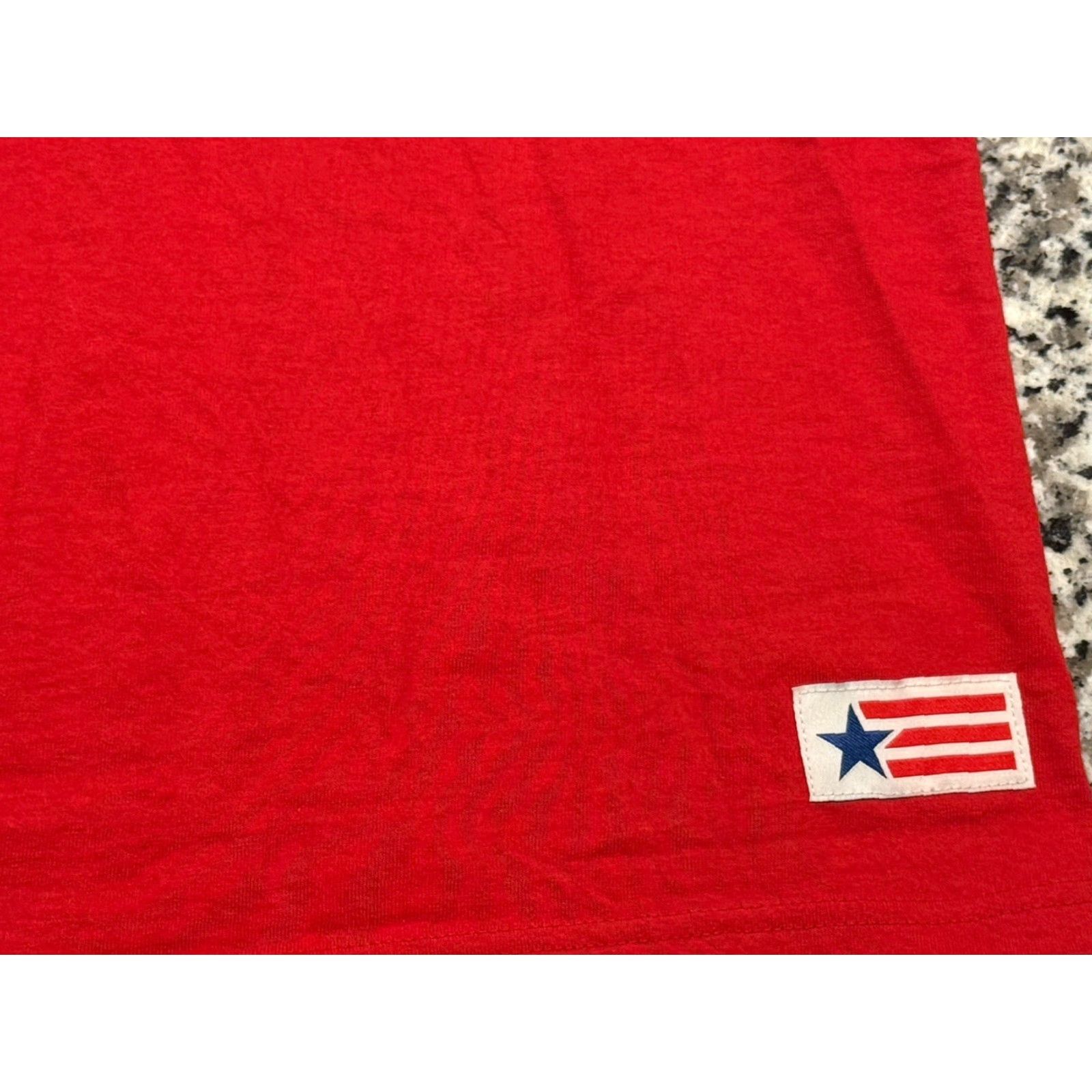 Vintage American Giant T-Shirt Mens L Red USA Flag Graphic Print Crew Neck Short Sleeve Logo Made In USA Size US L / EU 52-54 / 3 - 3 Thumbnail