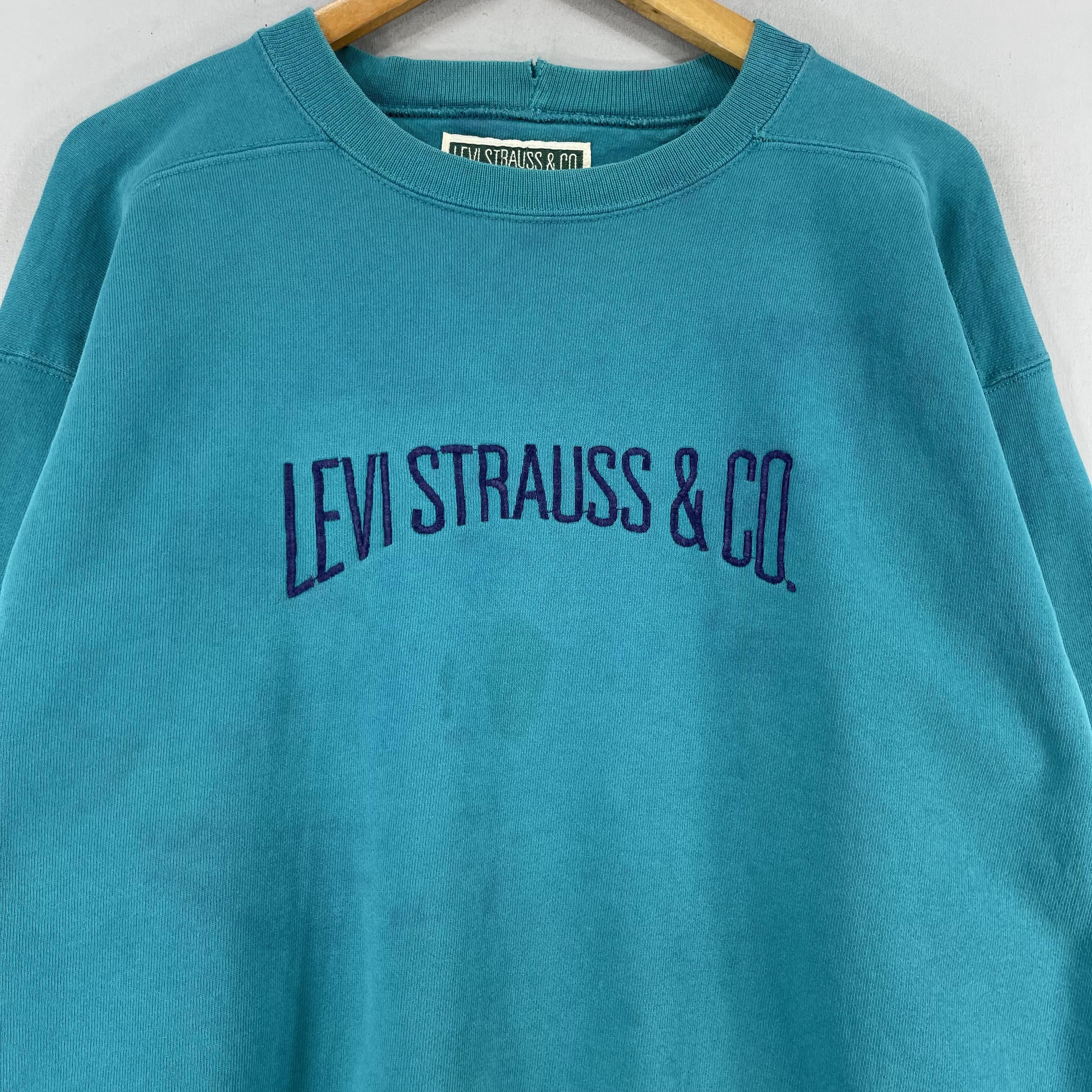 Levi's × Vintage Vintage LEVIS Spellout Embroidery Distressed Sweatshirt Size US M / EU 48-50 / 2 - 2 Thumbnail