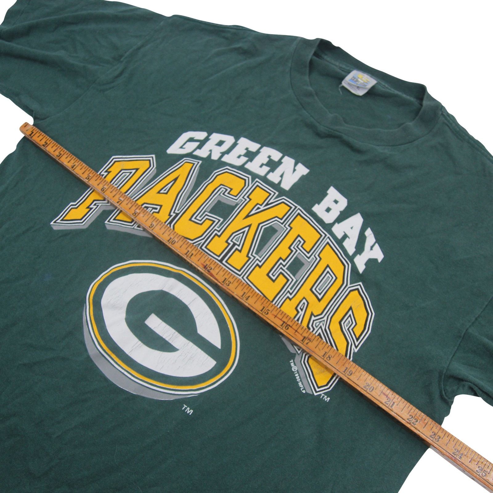 NFL × Vintage Vintage Green Bay Packers Spellout Graphic T Shirt Size US XL / EU 56 / 4 - 7 Thumbnail