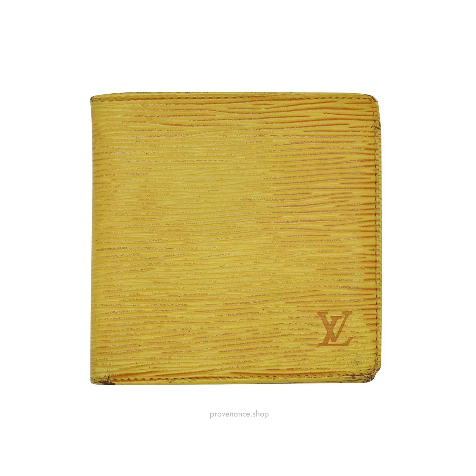 Louis Vuitton Tassil Yellow Epi Leather Marco Bifold Compact Wallet