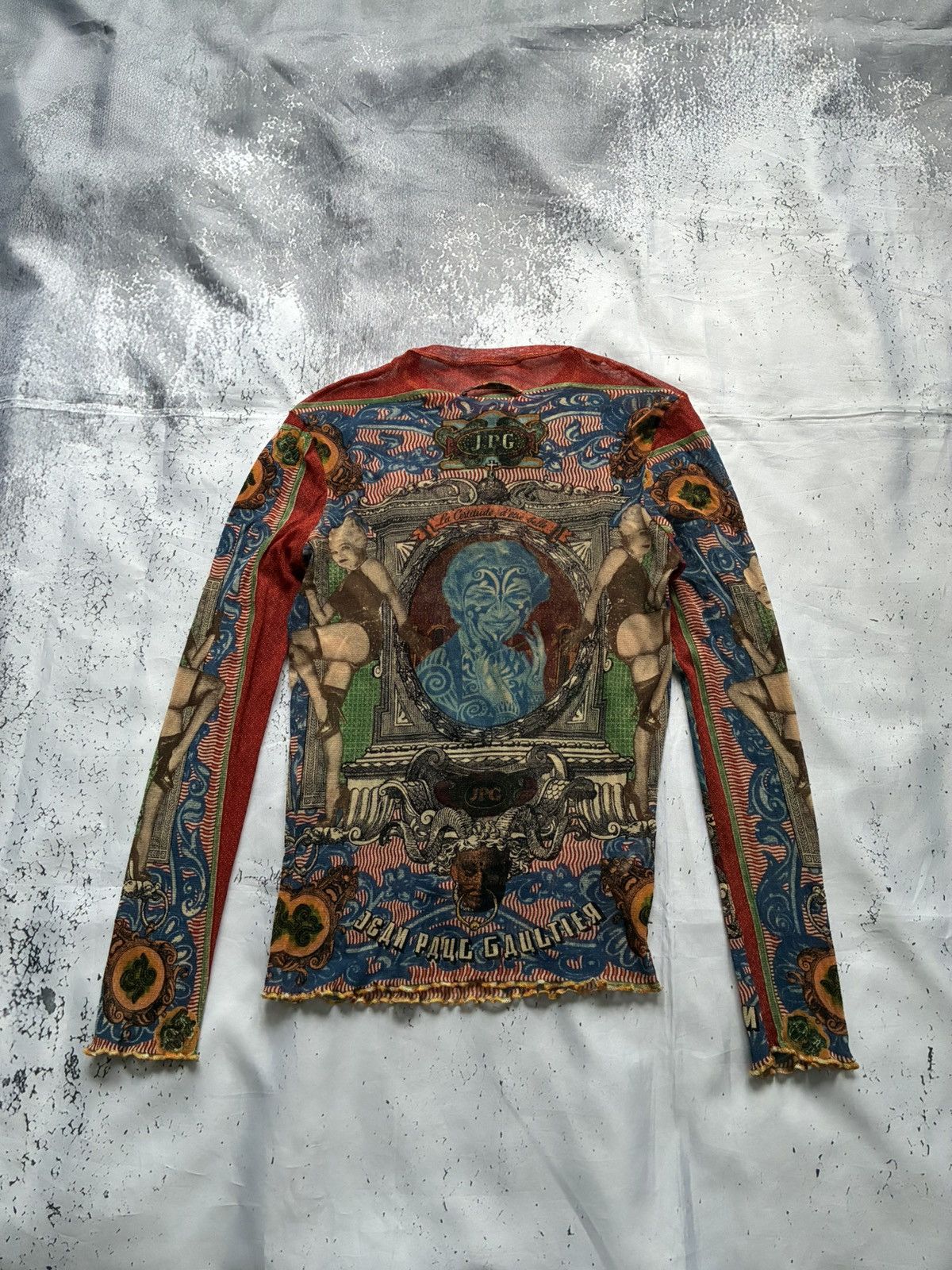 Jean Paul Gaultier SS1994 Cabaret Tattoo Top Size S / US 4 / IT 40 - 2 Thumbnail
