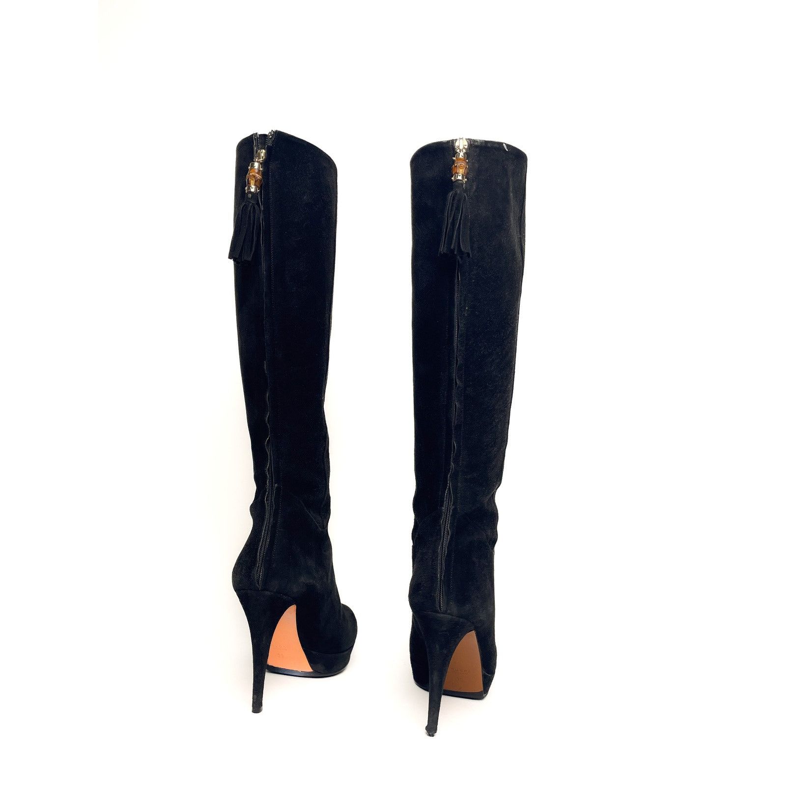 Gucci Black Suede Boots Size US 8.5 / IT 38.5 - 5 Thumbnail