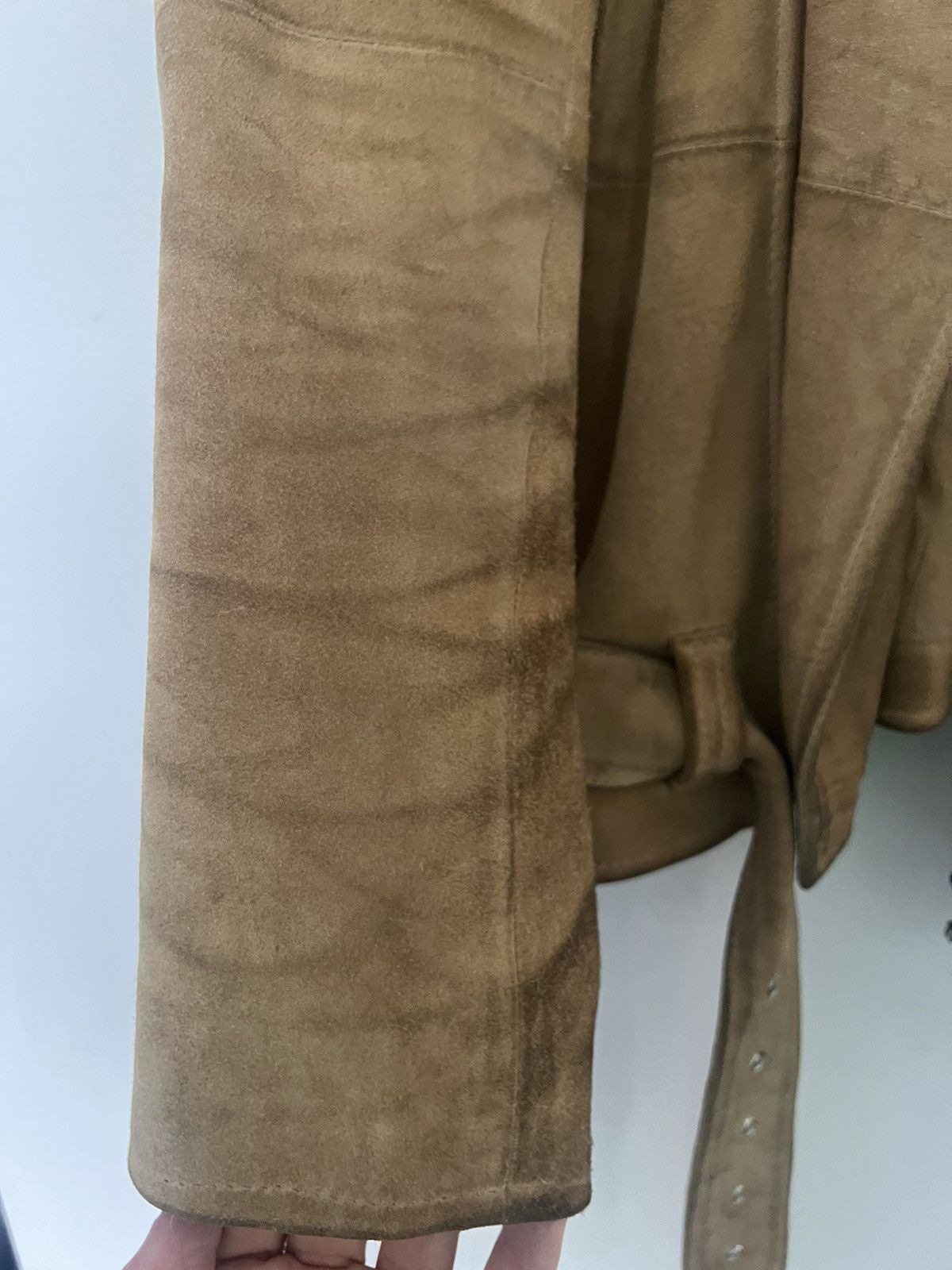 OAK Tan Suede Biker Jacket Size US M / EU 48-50 / 2 - 4 Thumbnail