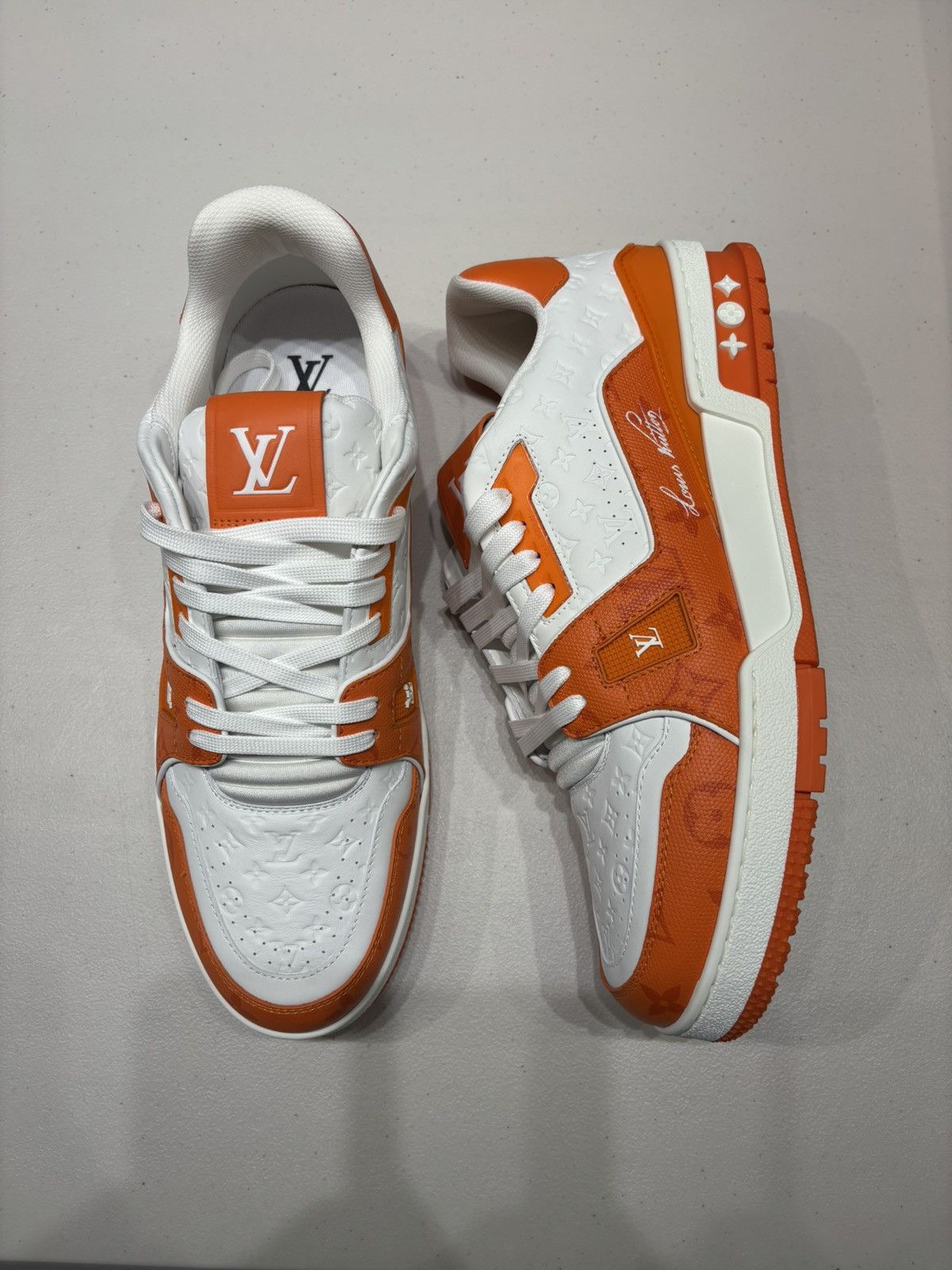 Louis Vuitton Louis Vuitton Orange Trainer Sneakers Size US 10 / EU 43 - 5 Thumbnail