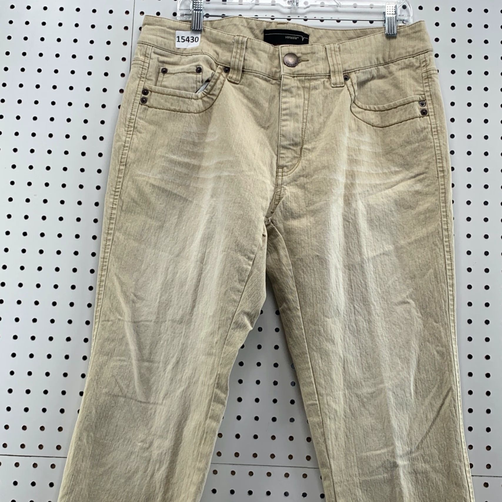 Vintage Venezia Womens Beige Jeans Size 18 Average High Rise Pants 35 X 30" Inseam - Venezia - Jeans - Women - Beige - High Rise - 30 - 18 - 35 X 30" - Womens Size 30" / US 8 / IT 44 - 7 Thumbnail