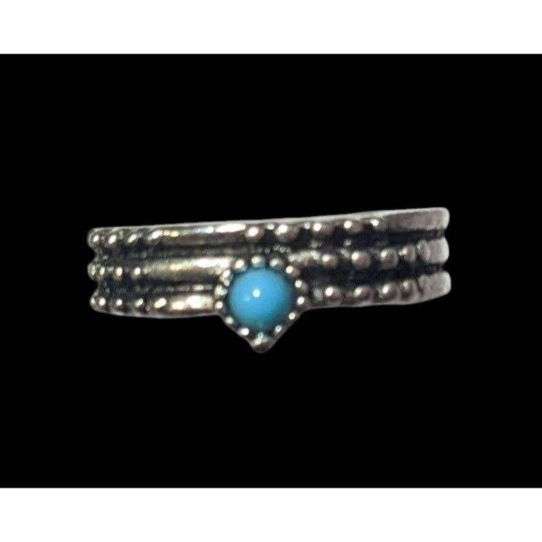 Other Southwestern Style Silver Tone Textured Stone Turquoise Ston Size ONE SIZE - 1 Thumbnail