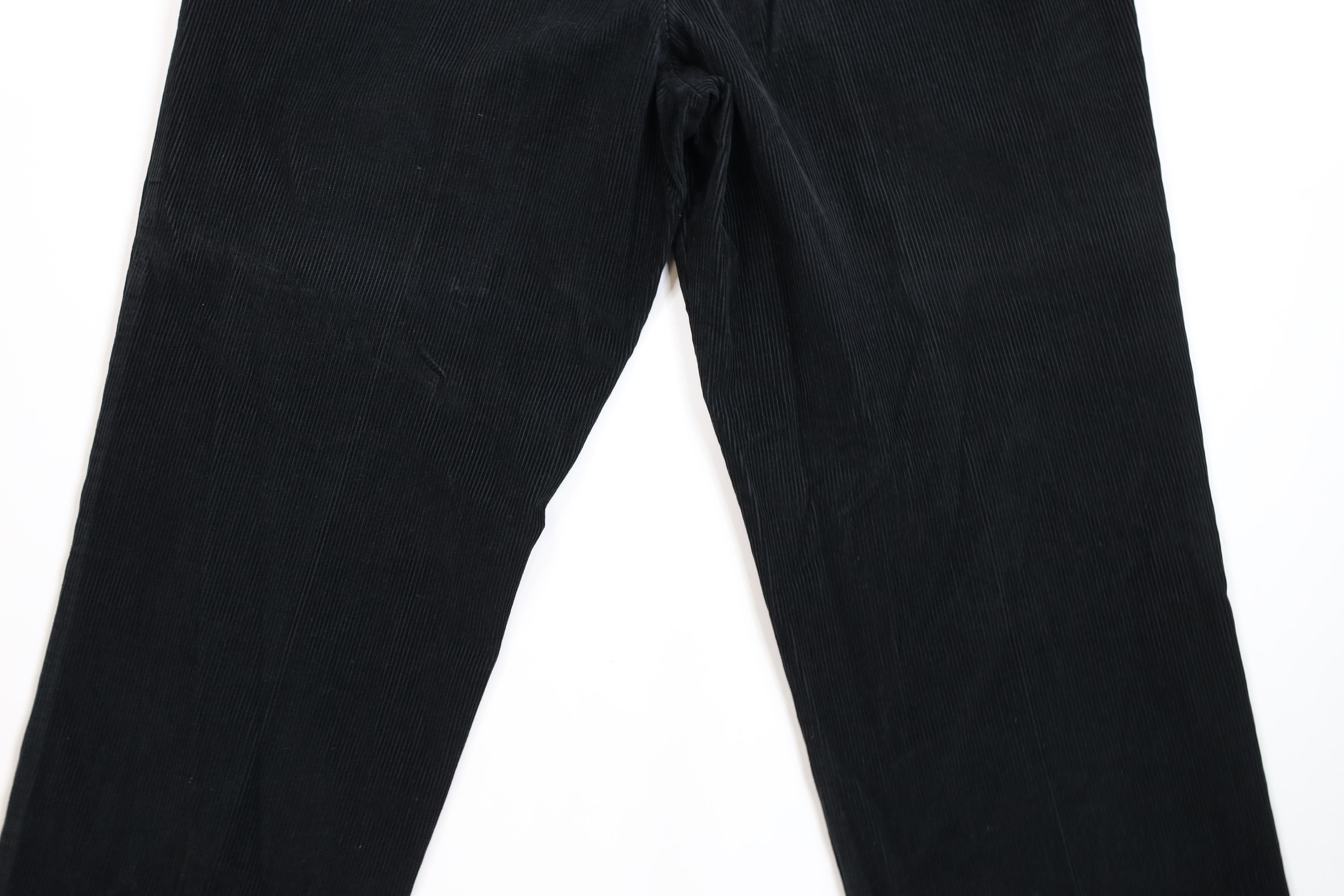 Vintage Vintage 90s Streetwear Cuffed Wide Leg Corduroy Pants Black Size US 38 / EU 54 - 12 Thumbnail